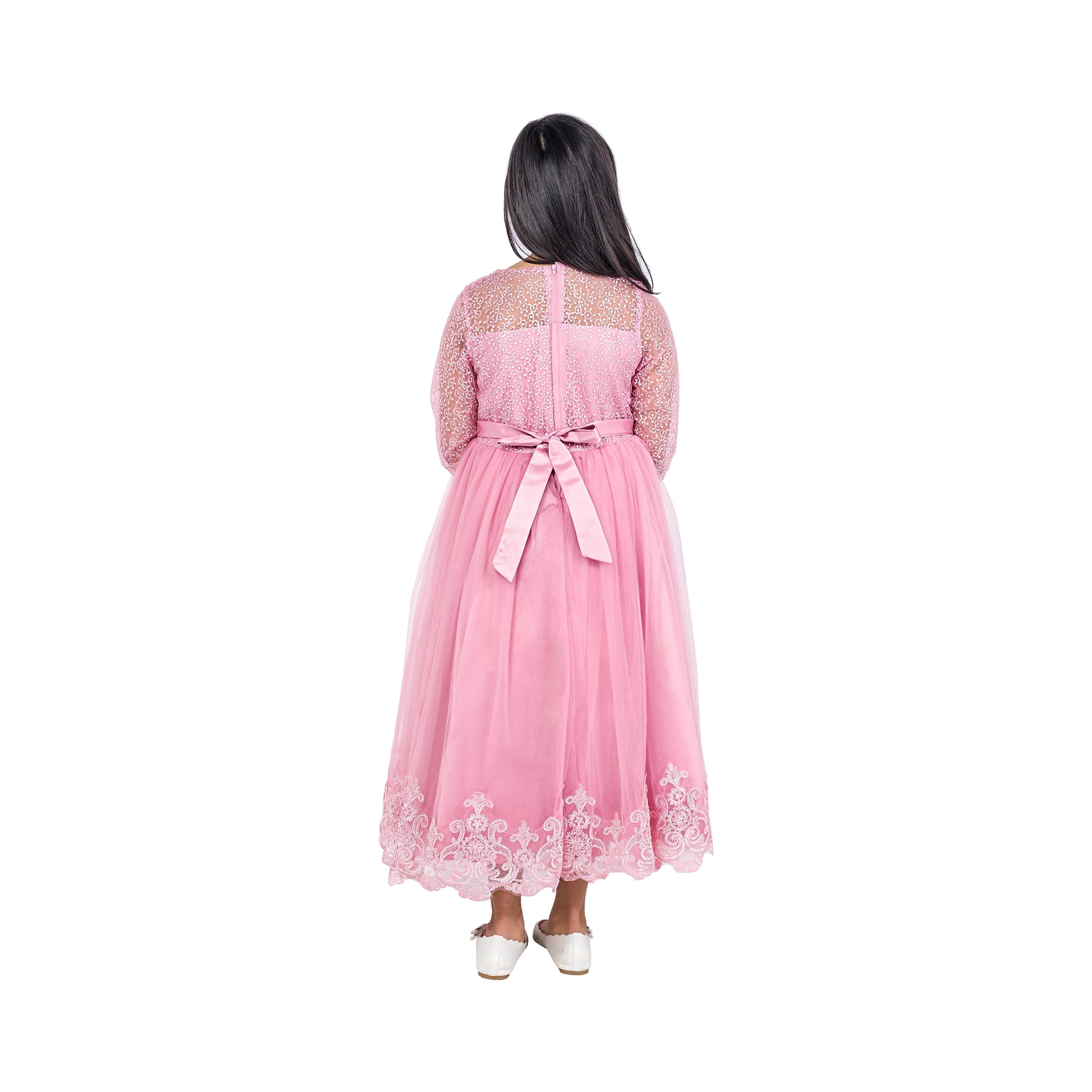 فستان حفلات رويال بلوسوم بأكمام طويلة ومزين من بيبيكلو-girls-clothing-dressesandjumpsuits-image-2