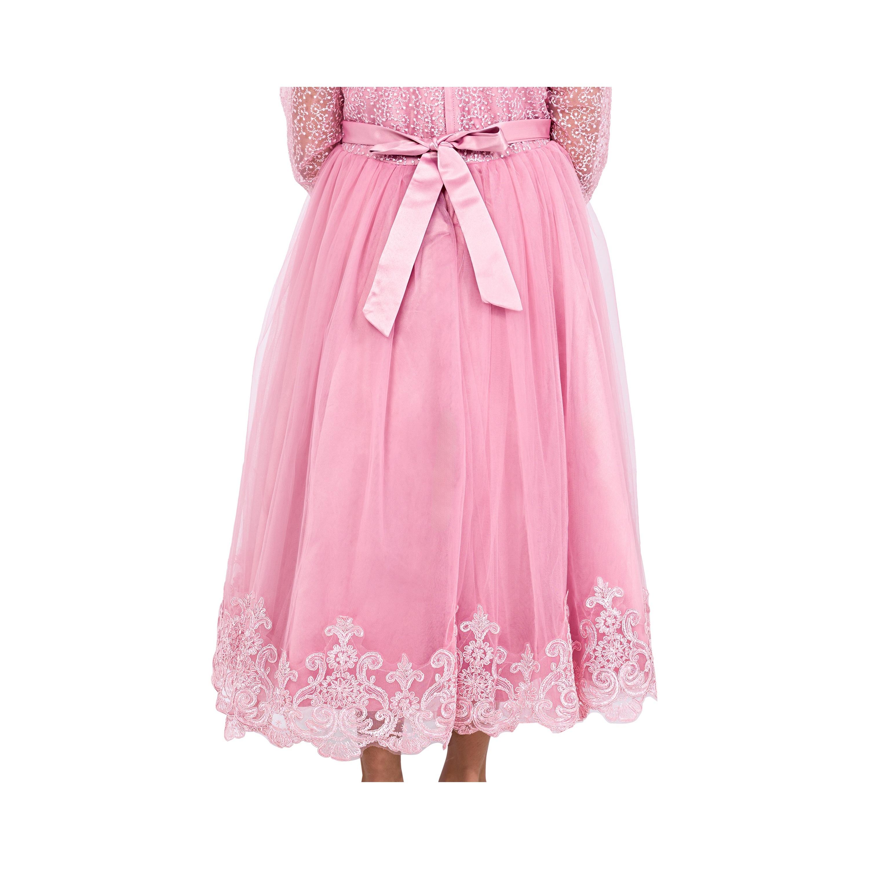فستان حفلات رويال بلوسوم بأكمام طويلة ومزين من بيبيكلو-girls-clothing-dressesandjumpsuits-image-6