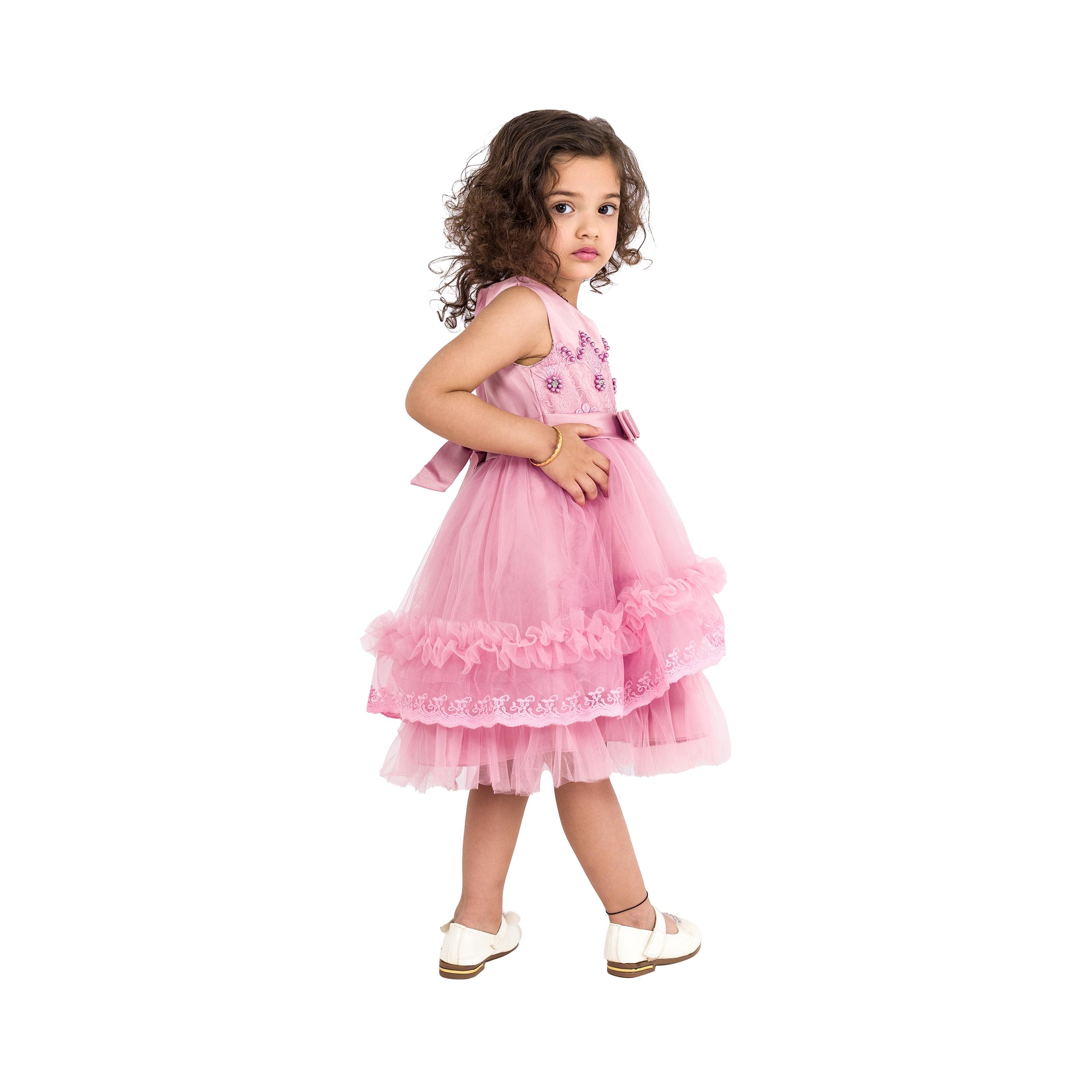 Babyqlo Embroidered Sleeveless Twinkle Tulle Princess Party Dress-baby-girls-clothing-dressesandjumpsuits-image-3