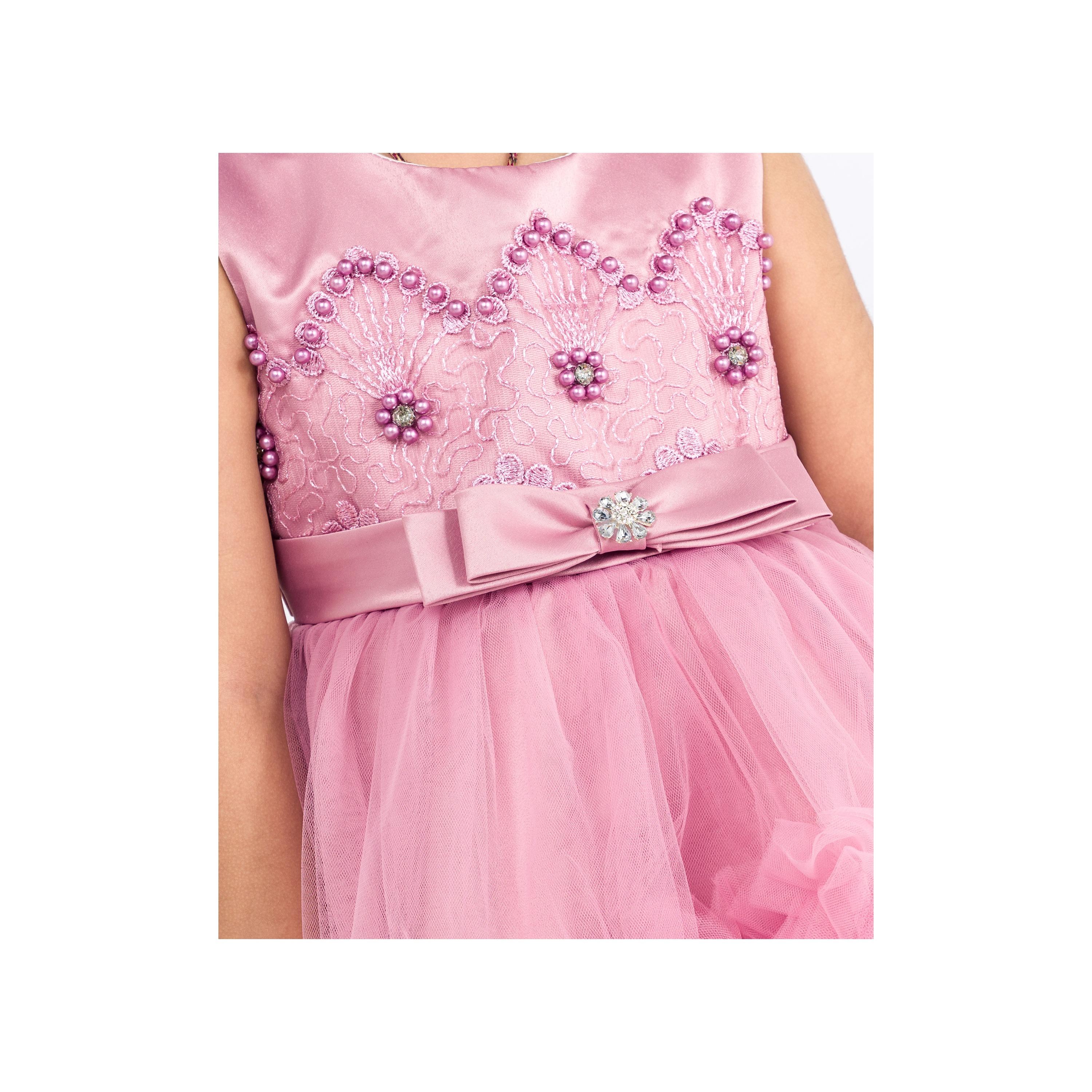 Babyqlo Embroidered Sleeveless Twinkle Tulle Princess Party Dress-baby-girls-clothing-dressesandjumpsuits-image-5