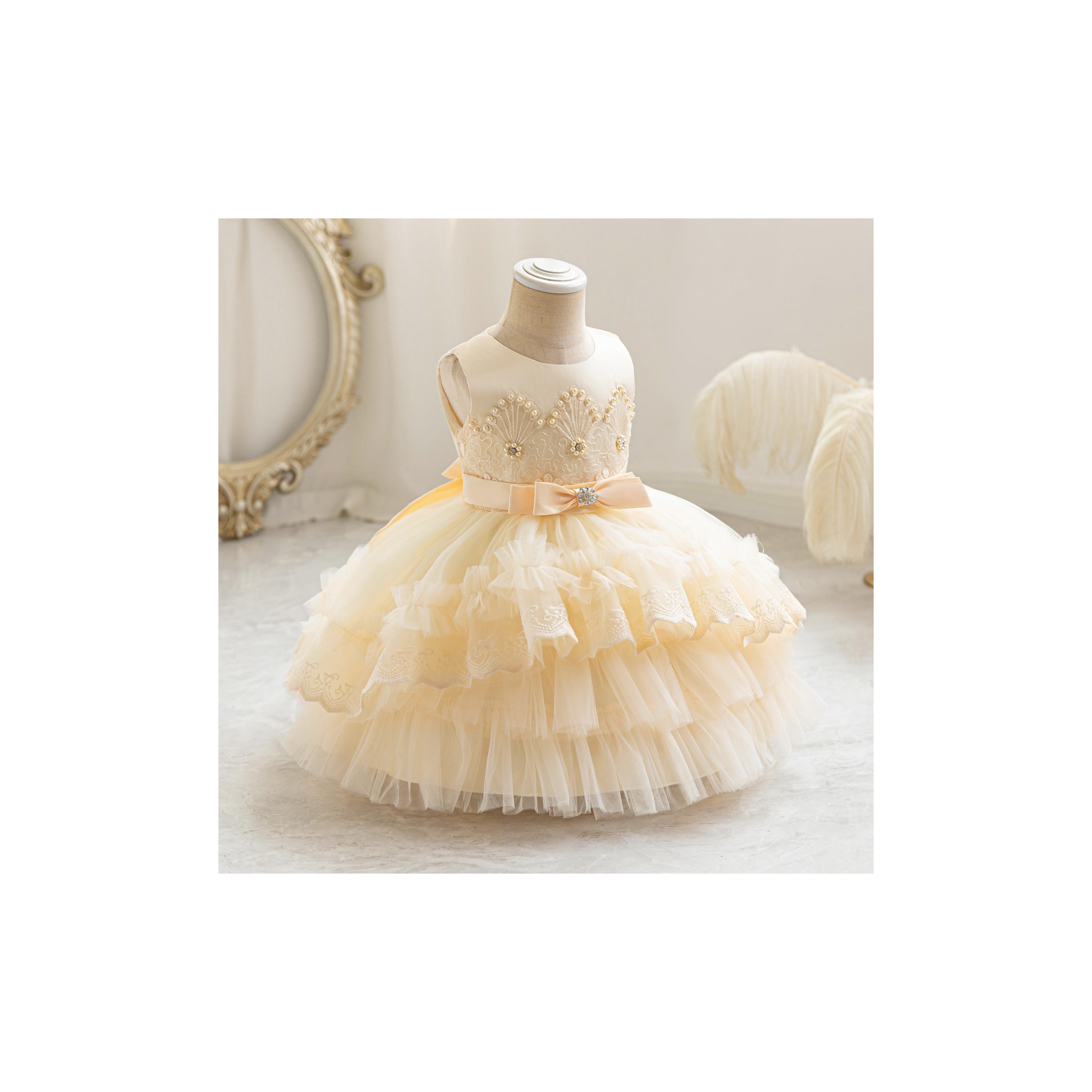 Babyqlo Embroidered Sleeveless Ruffle Party Dress-baby-girls-clothing-dressesandjumpsuits-image-3