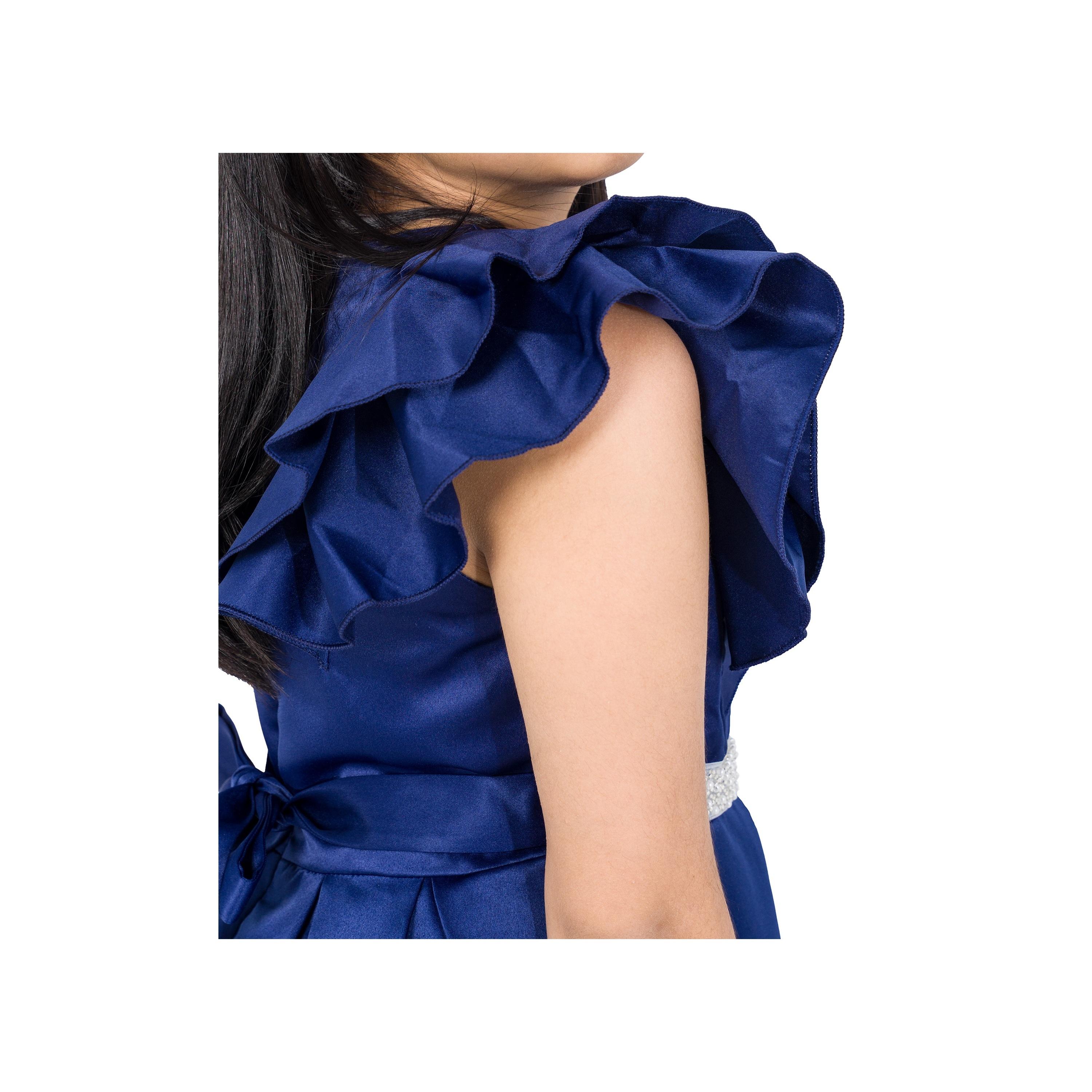 Babyqlo Solid Cap Sleeves Party Dress-girls-clothing-dressesandjumpsuits-image-5