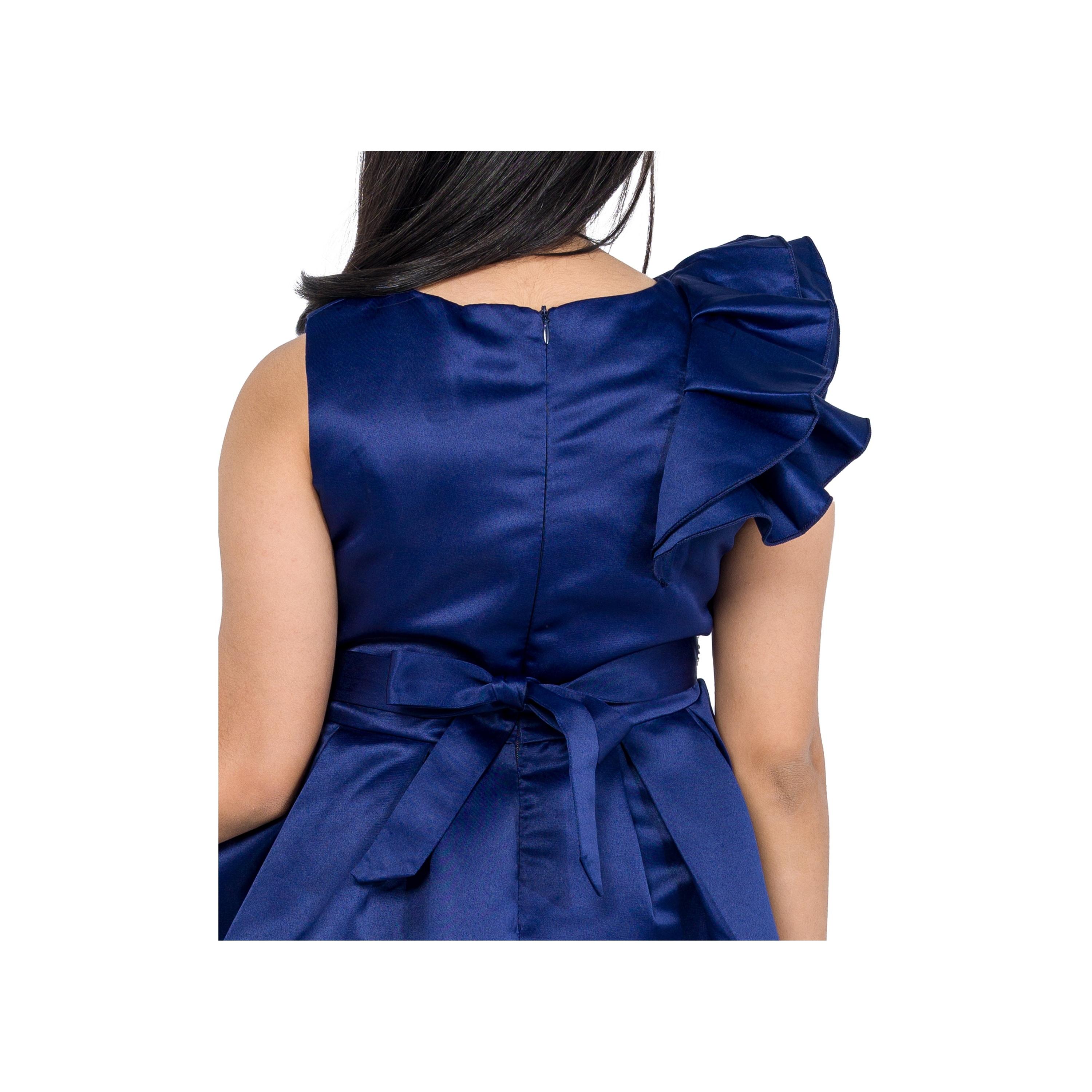 Babyqlo Solid Cap Sleeves Party Dress-girls-clothing-dressesandjumpsuits-image-6