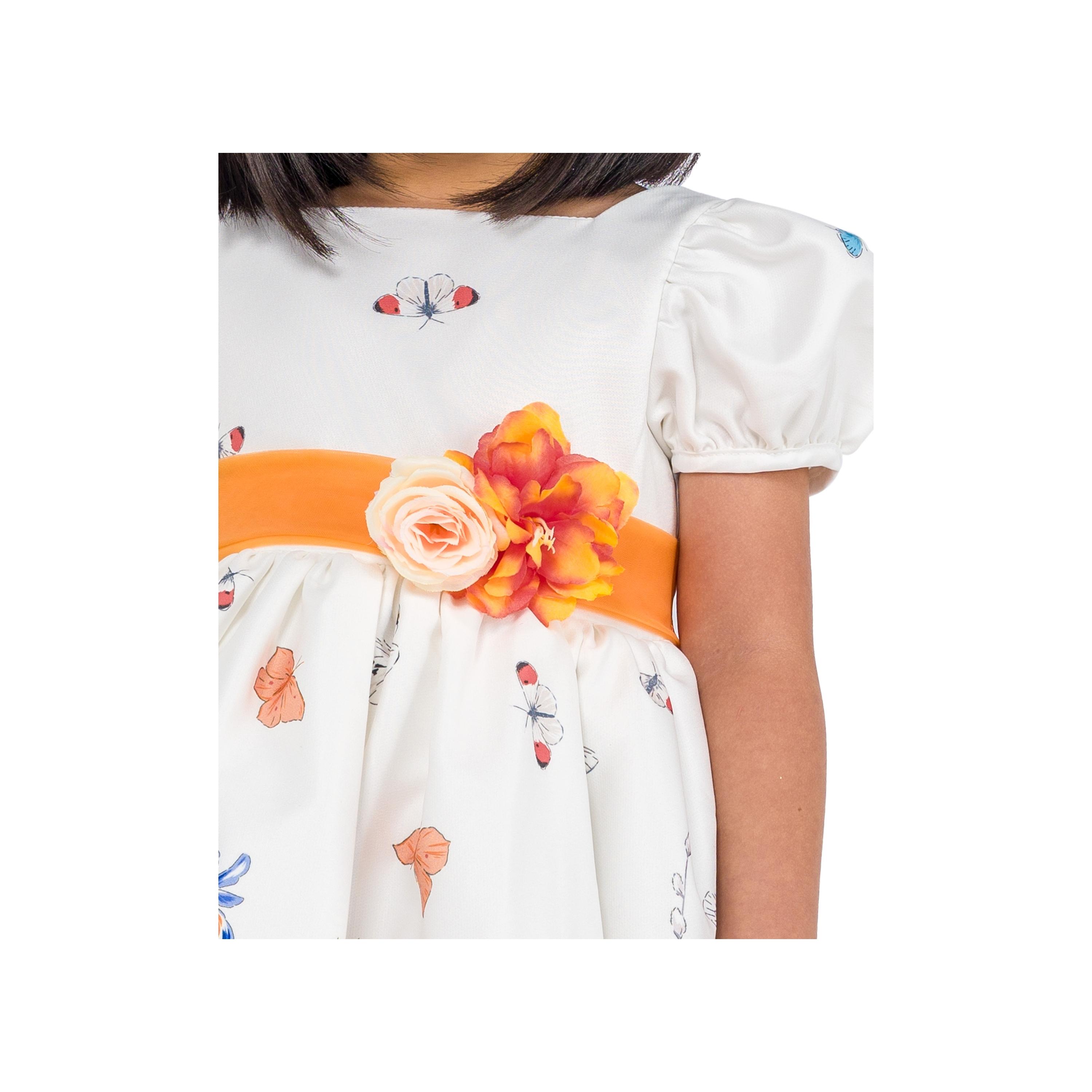 Babyqlo Floral Printed Short Sleeves Party Dress-girls-clothing-dressesandjumpsuits-image-4