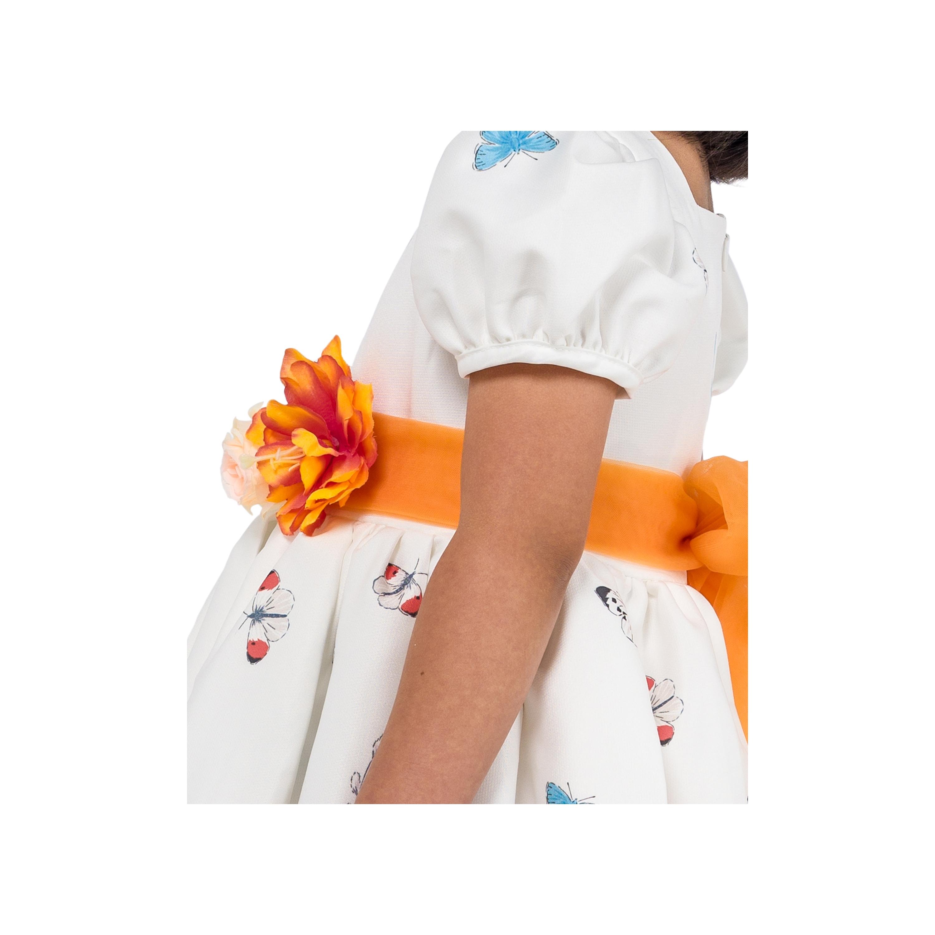 Babyqlo Floral Printed Short Sleeves Party Dress-girls-clothing-dressesandjumpsuits-image-5
