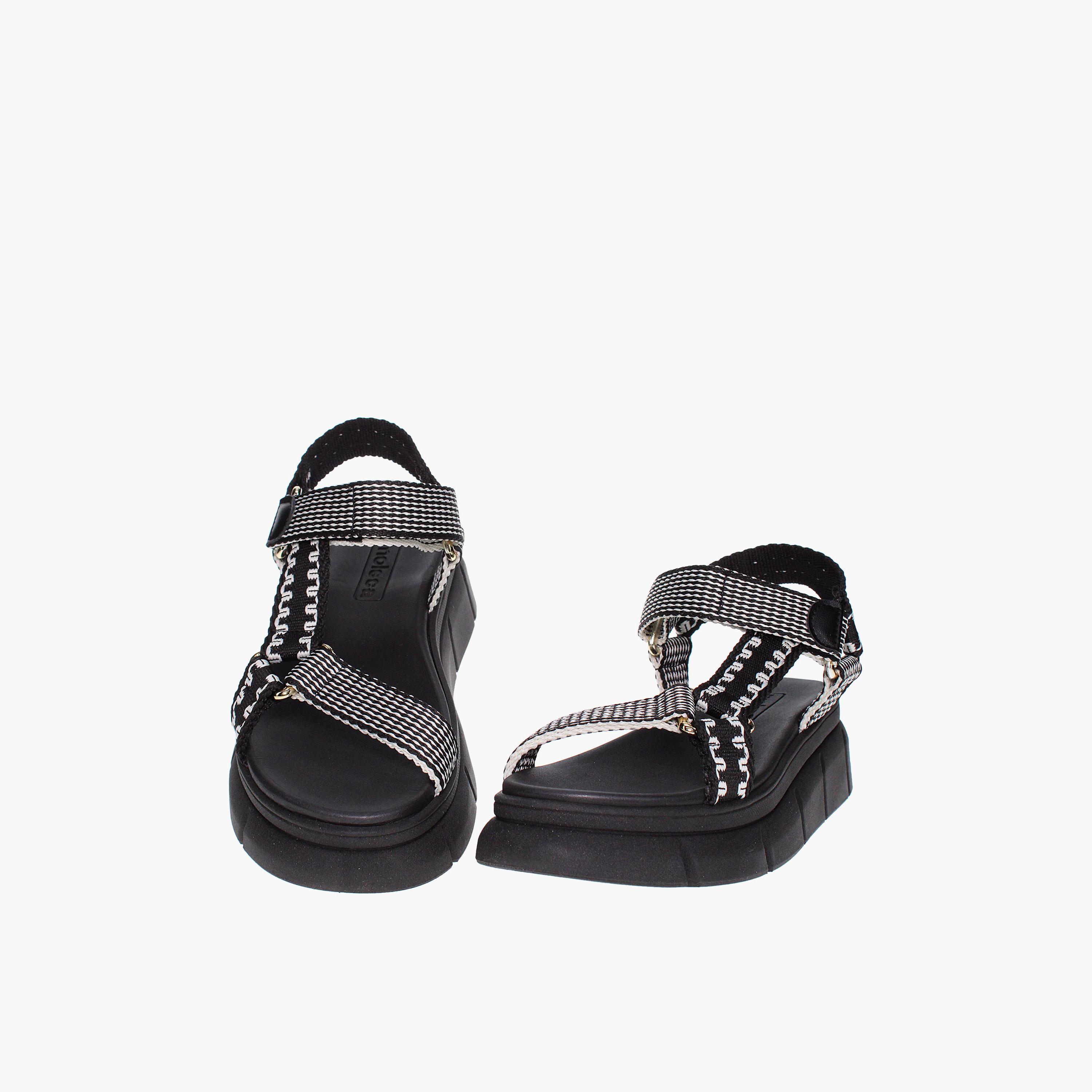 Moleca by Geoomnii Women's Hook & Loop Platform Strap Sandals | 5483-103-375-35638      -women-shoes-sandals-heeled-image-2