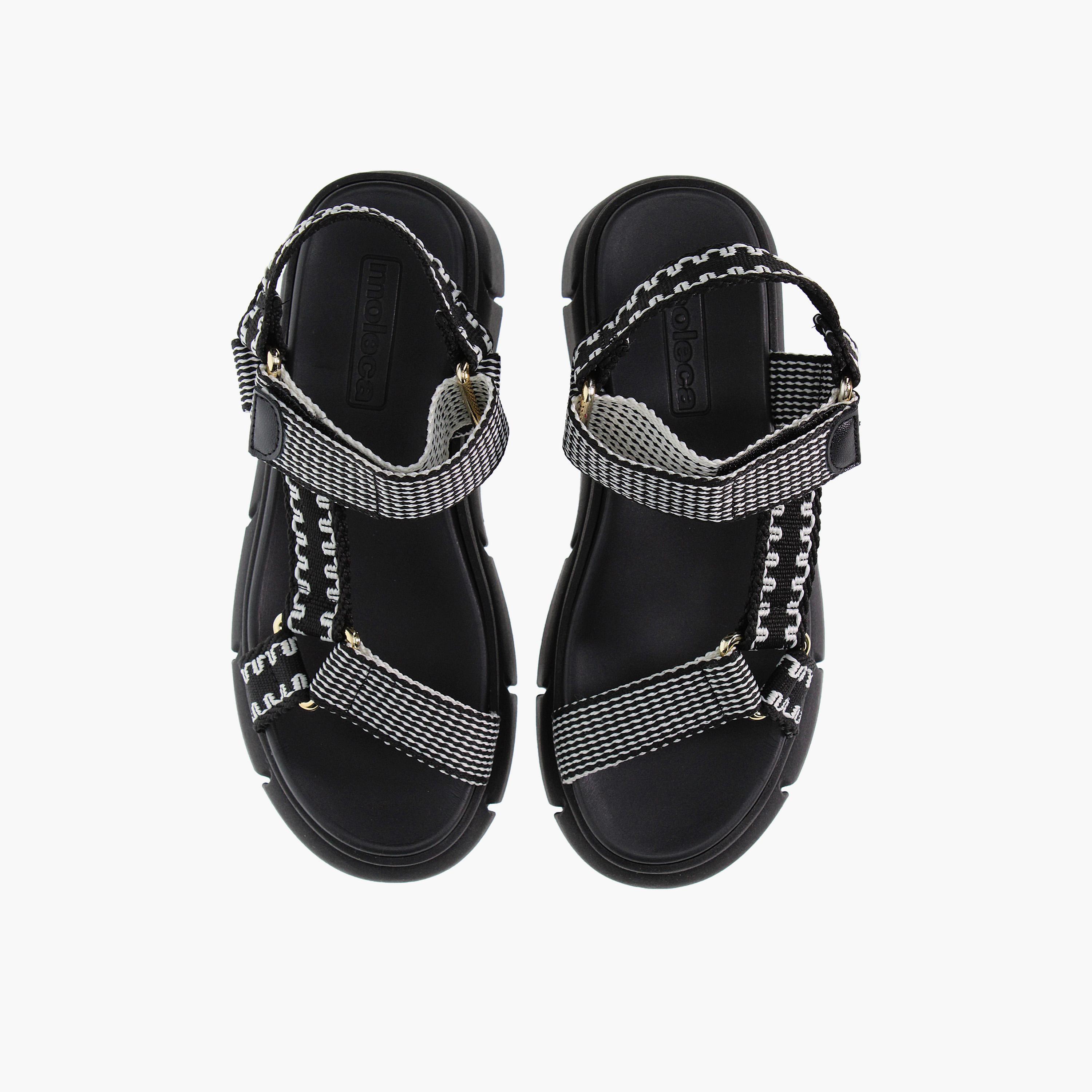 Moleca by Geoomnii Women's Hook & Loop Platform Strap Sandals | 5483-103-375-35638      -women-shoes-sandals-heeled-image-5