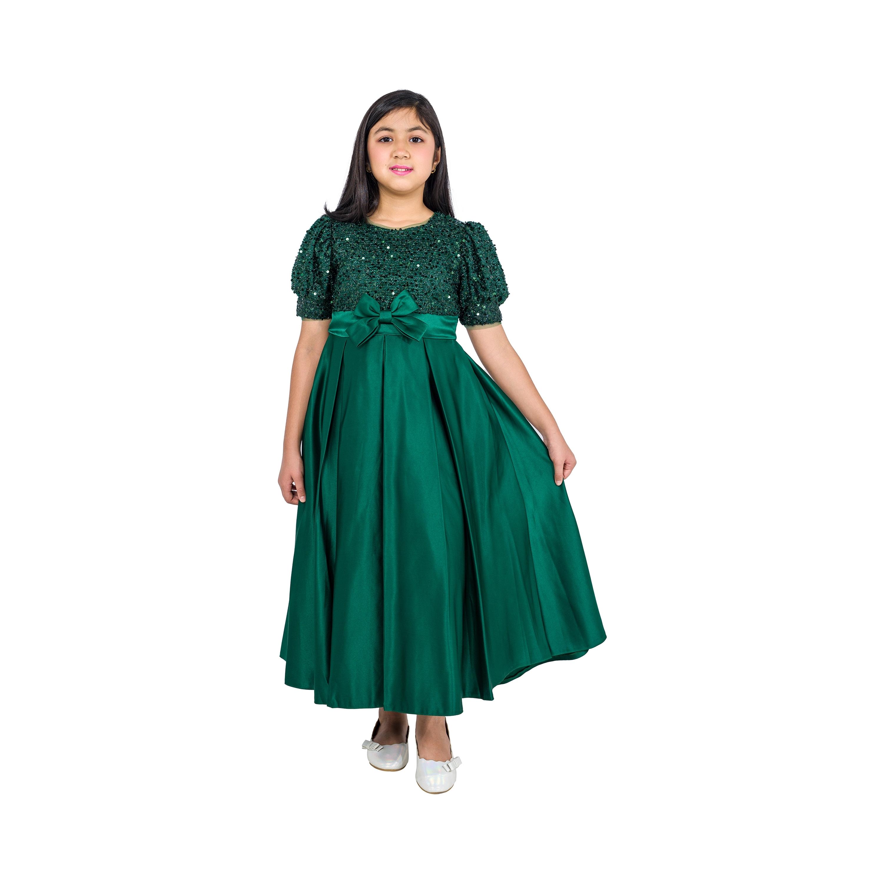 Babyqlo Embellished Short Sleeves Party Dress-girls-clothing-dressesandjumpsuits-image-1