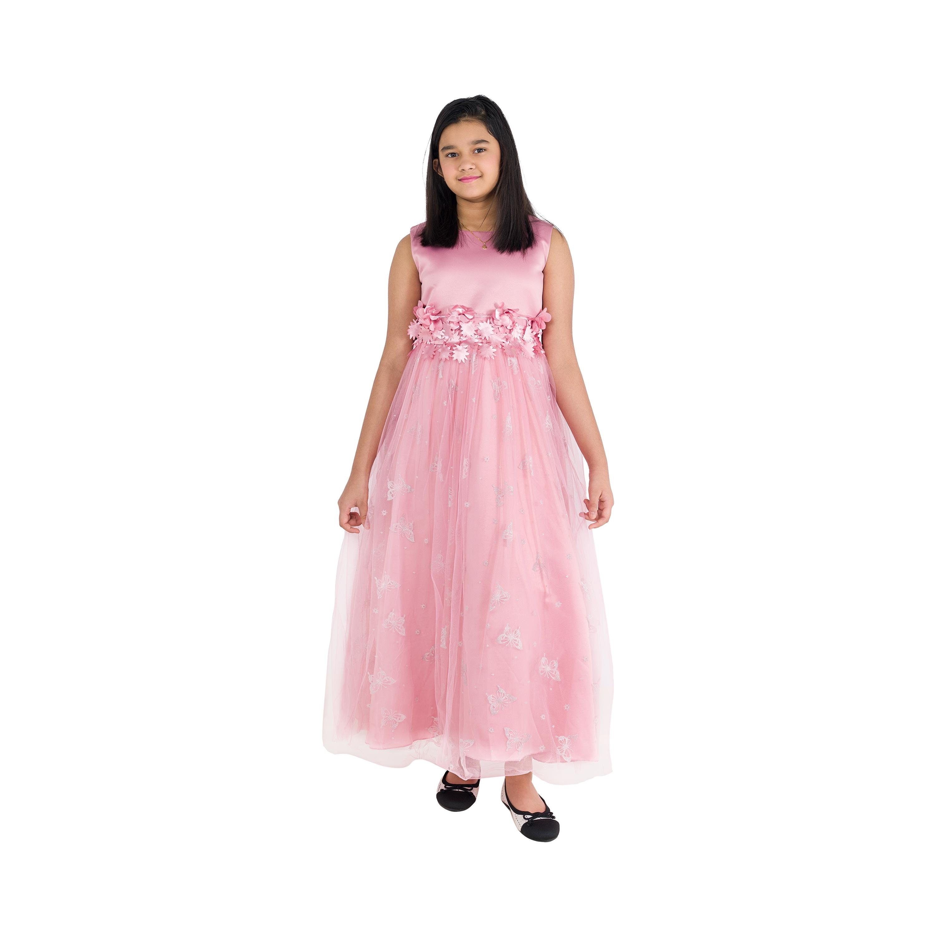 فستان حفلات بدون أكمام مطرز على شكل فراشة من بيبيكلو-girls-clothing-dressesandjumpsuits-image-1