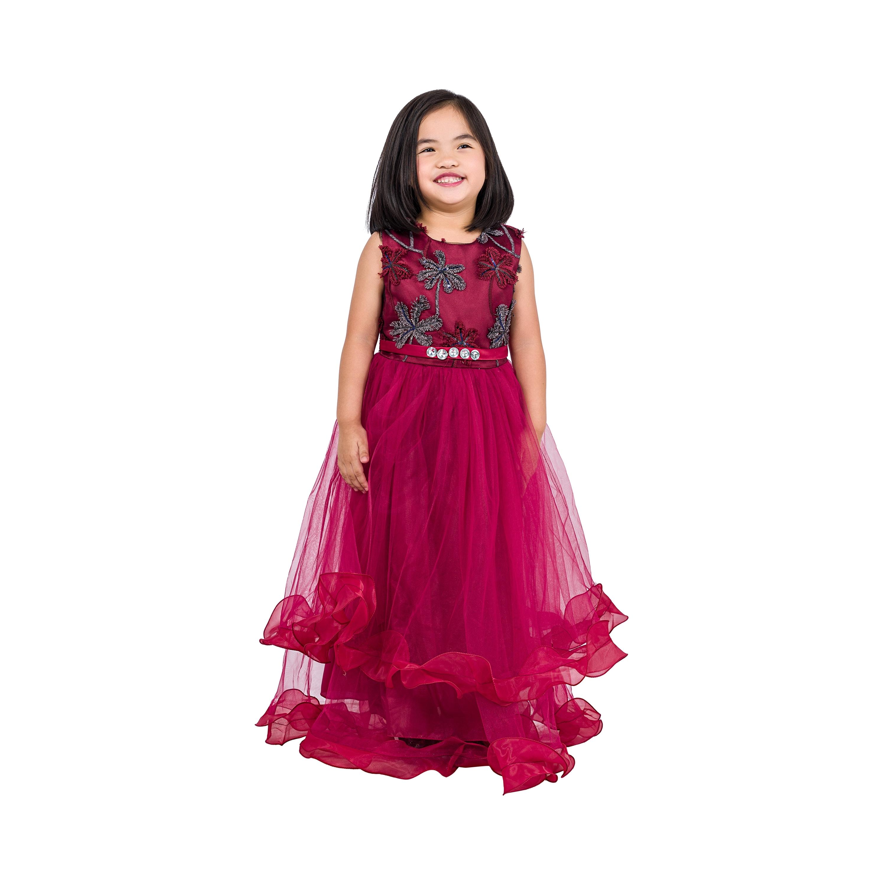 Babyqlo Embroidered Sleeveless Party Dress-girls-clothing-dressesandjumpsuits-image-1