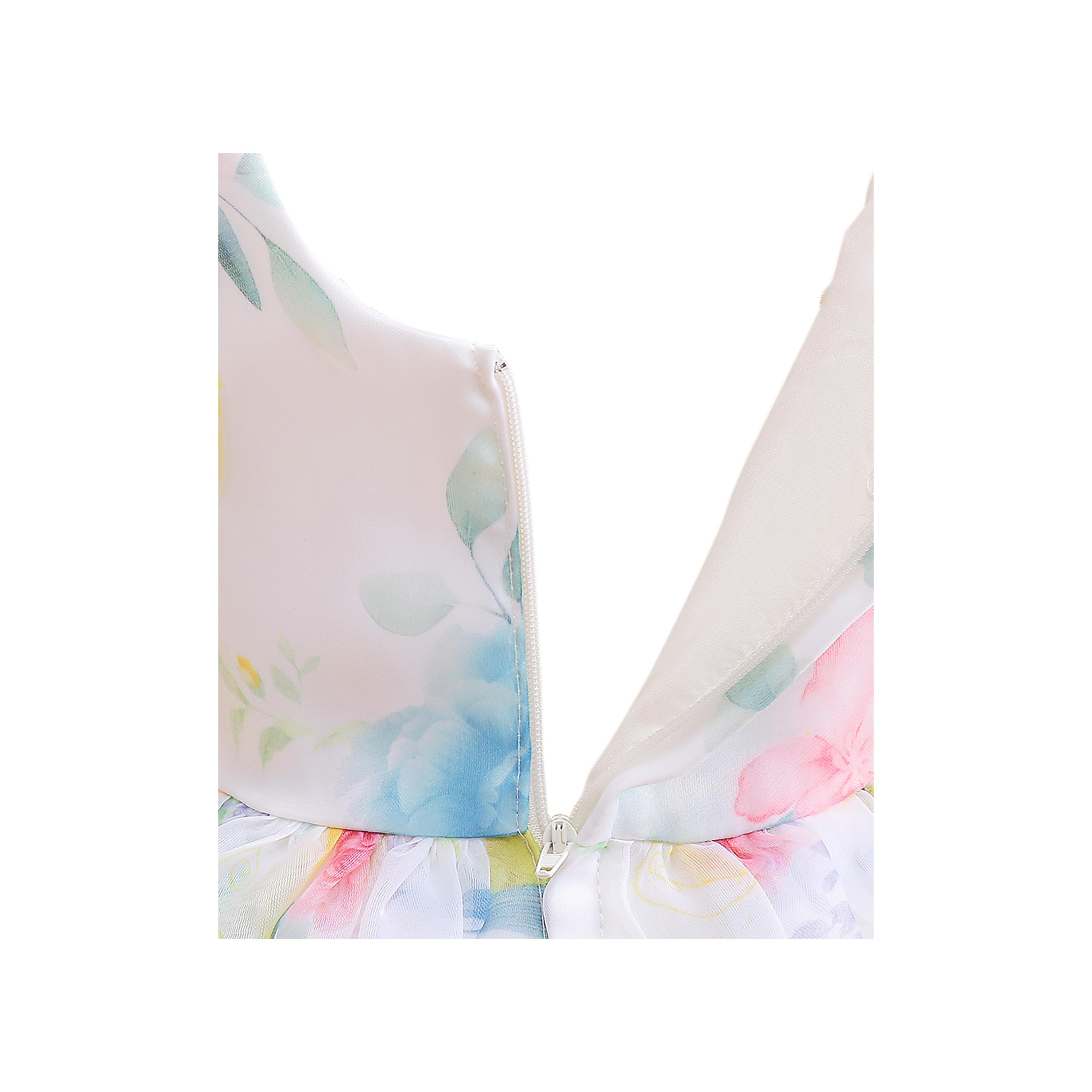 Babyqlo Charming Floral Printed Cap Sleeves Dress-girls-clothing-dressesandjumpsuits-image-3