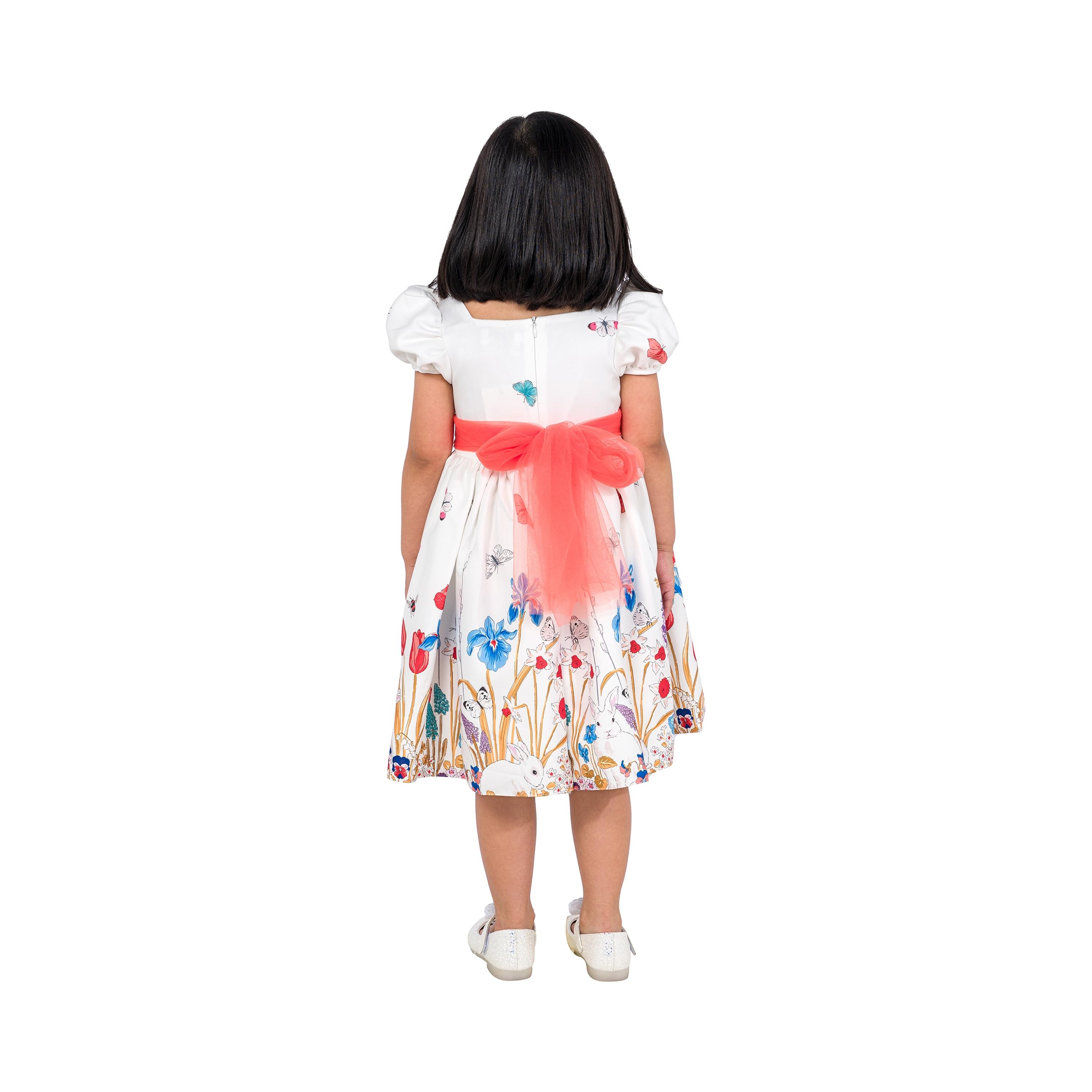 Babyqlo Floral Printed Short Sleeves Party Dress-girls-clothing-dressesandjumpsuits-image-2