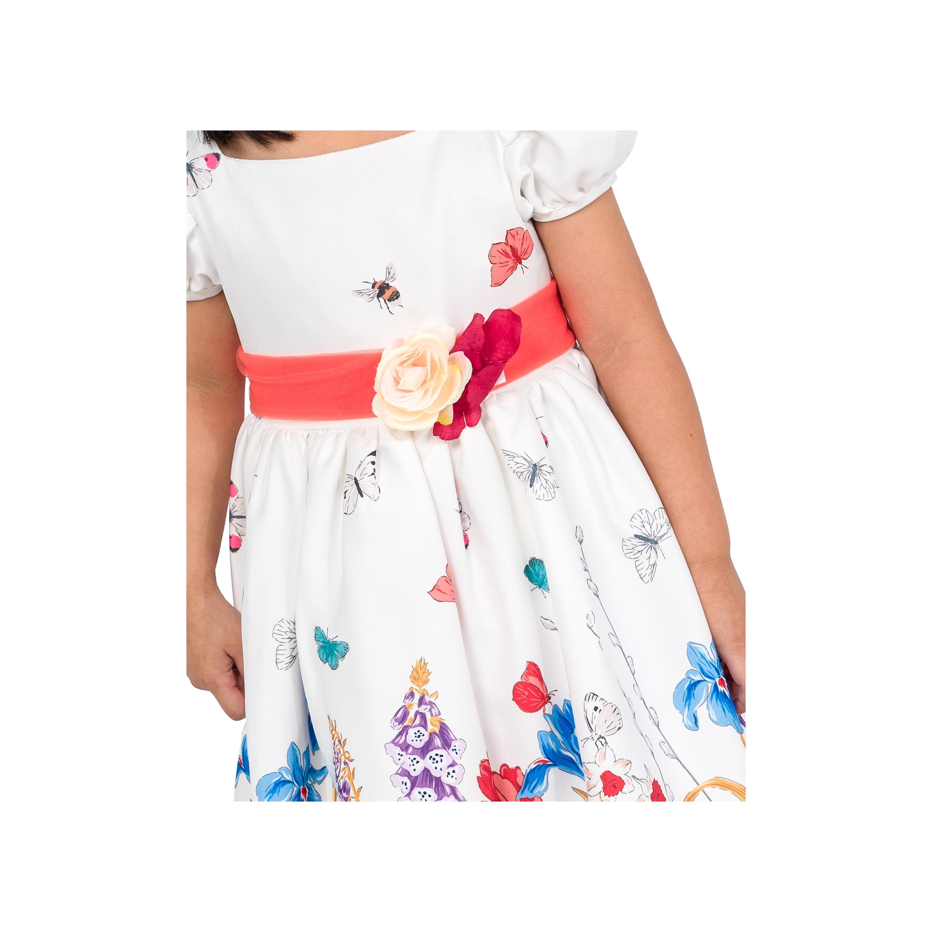 Babyqlo Floral Printed Short Sleeves Party Dress-girls-clothing-dressesandjumpsuits-image-5