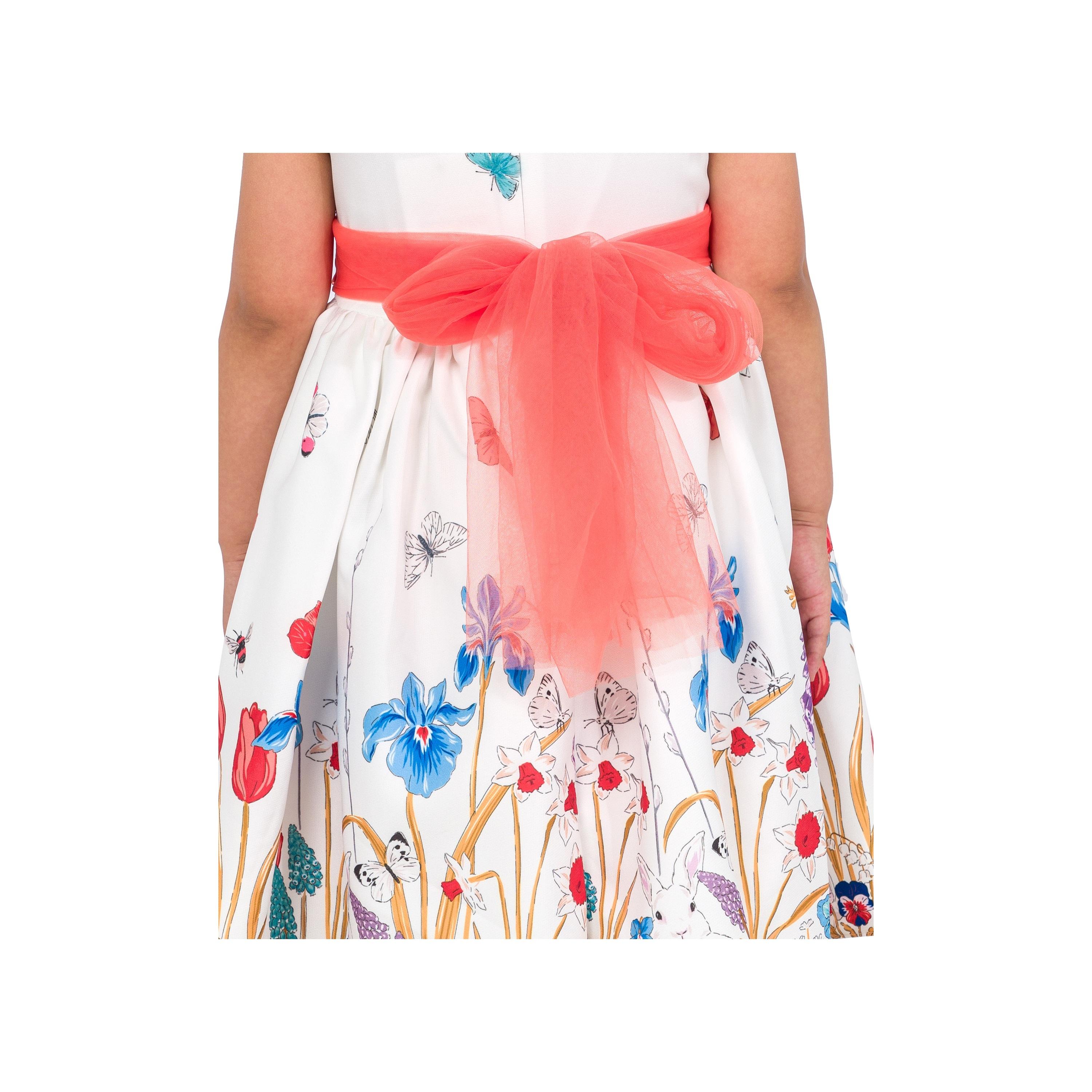 Babyqlo Floral Printed Short Sleeves Party Dress-girls-clothing-dressesandjumpsuits-image-6