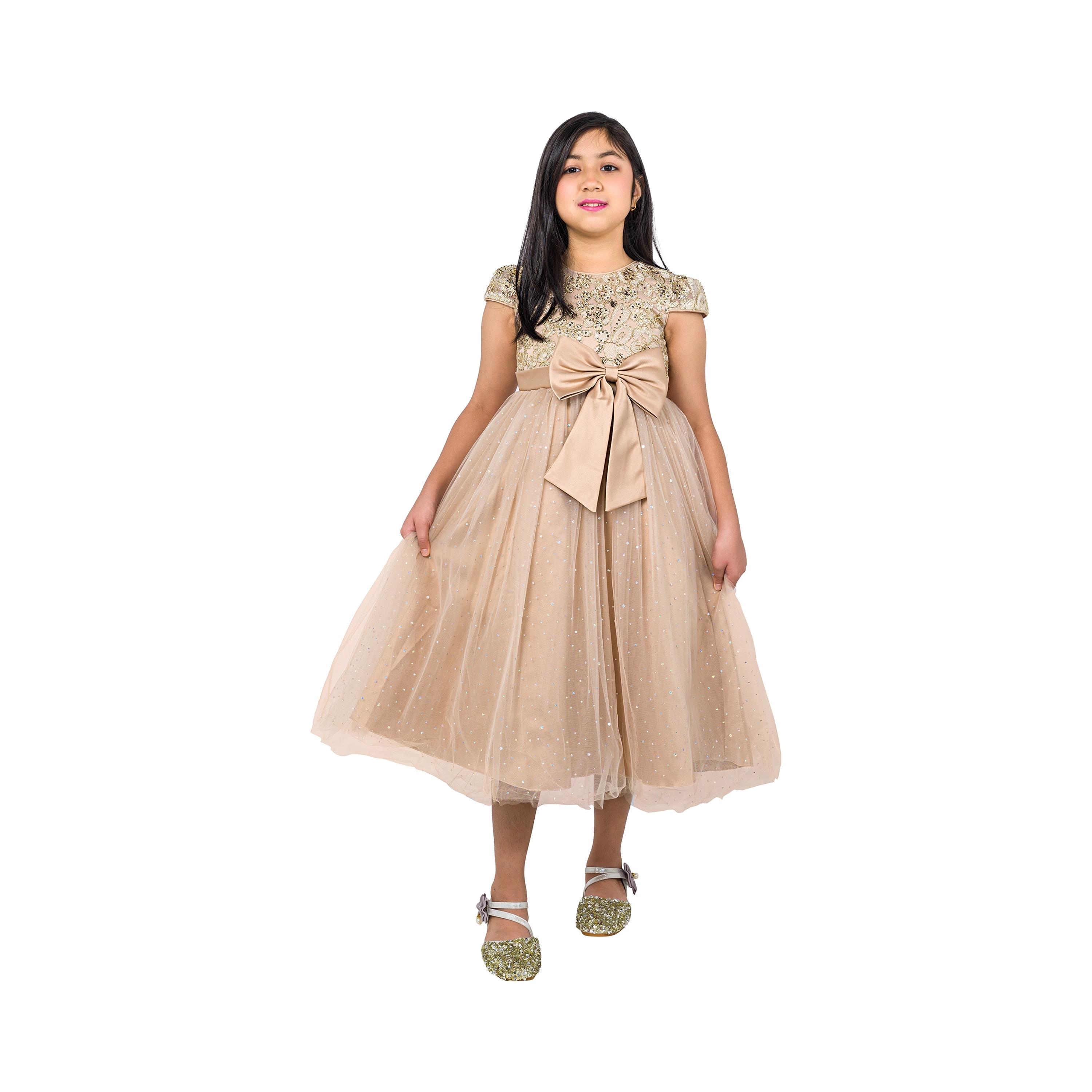 Babyqlo Embellished Cap Sleeves Princess Dress-girls-clothing-dressesandjumpsuits-image-1