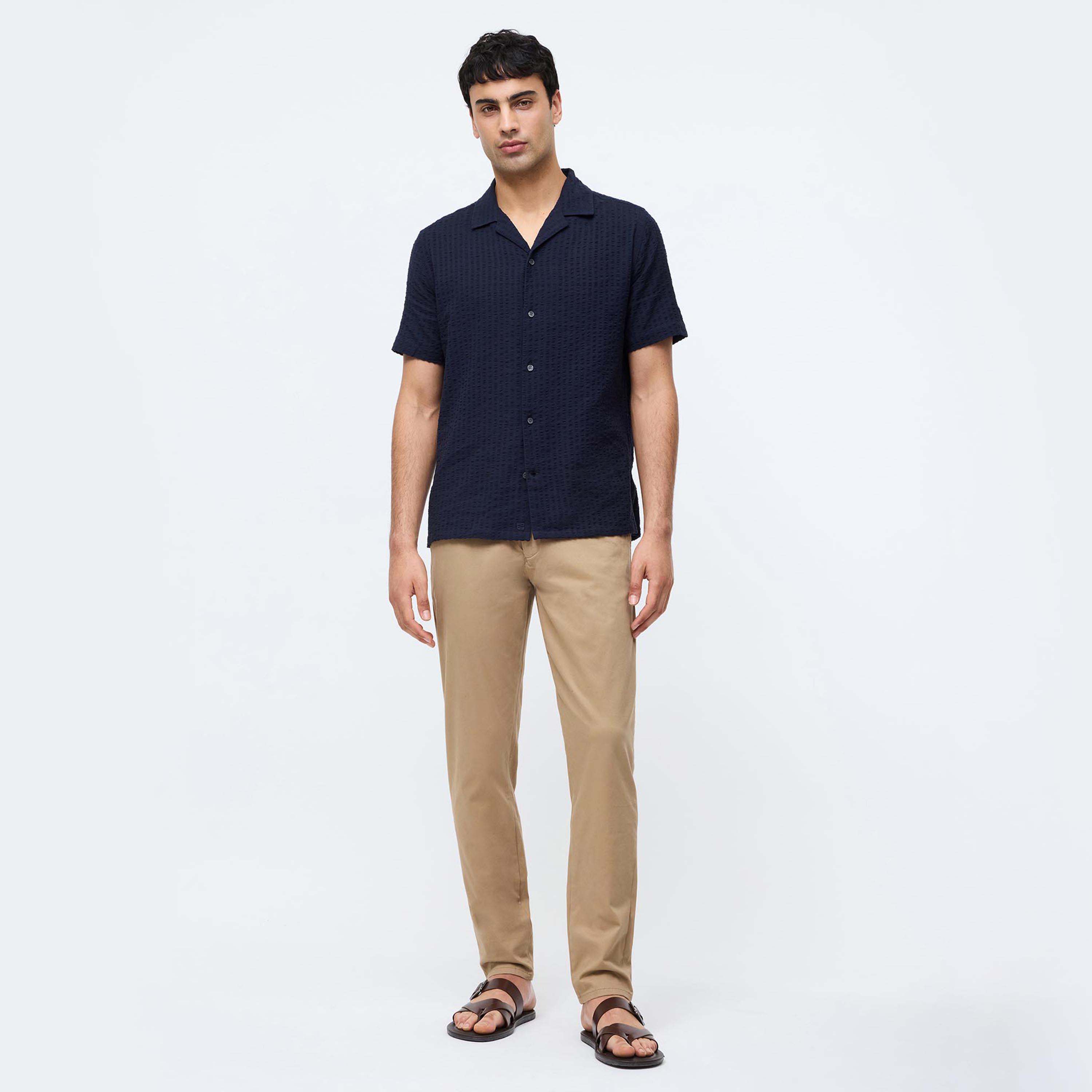 بنطلون تشينو رجالي قصة عادية وخصر متوسط وسحاب من فرينش كونكشن-men-clothing-bottoms-trousersandchinos-chinos-image-2