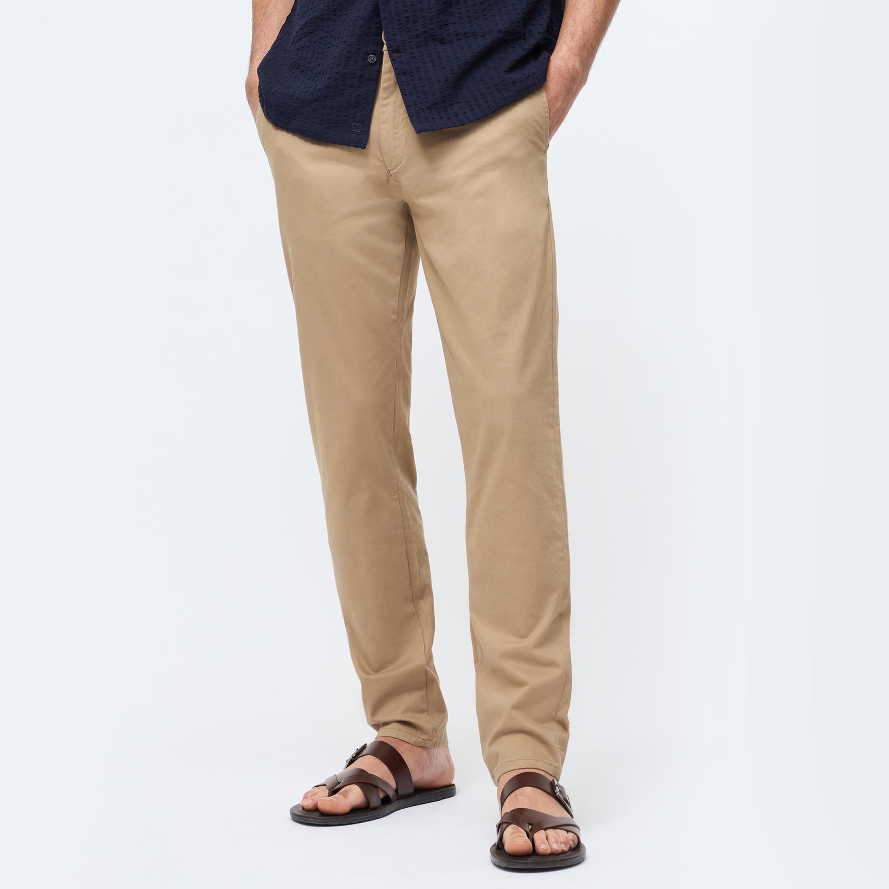 بنطلون تشينو رجالي قصة عادية وخصر متوسط وسحاب من فرينش كونكشن-men-clothing-bottoms-trousersandchinos-chinos-image-4
