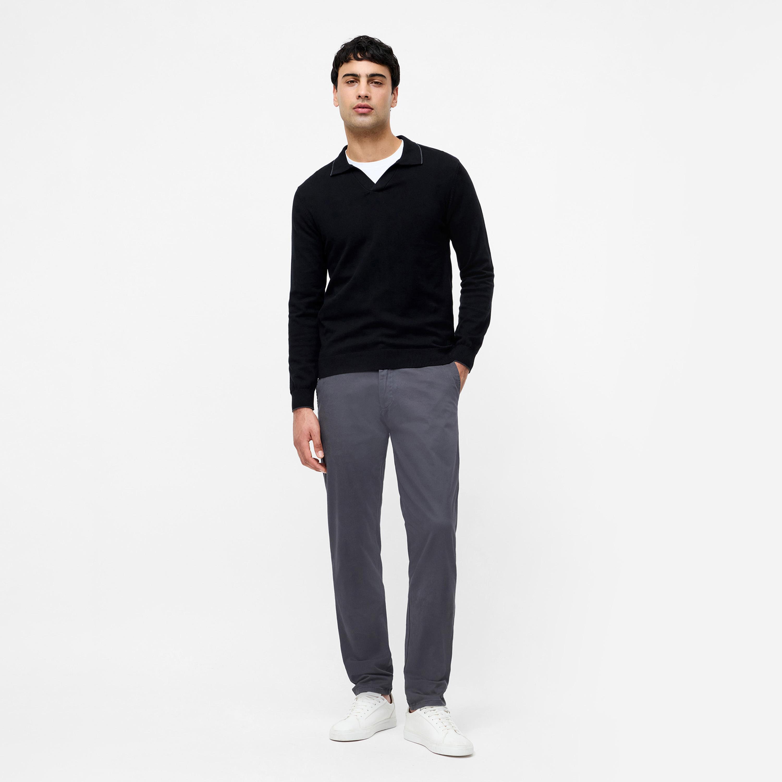 French Connection Regular Fit Mid-Rise Button with Zip Fly Men's Chinos-men-clothing-bottoms-trousersandchinos-chinos-image-2