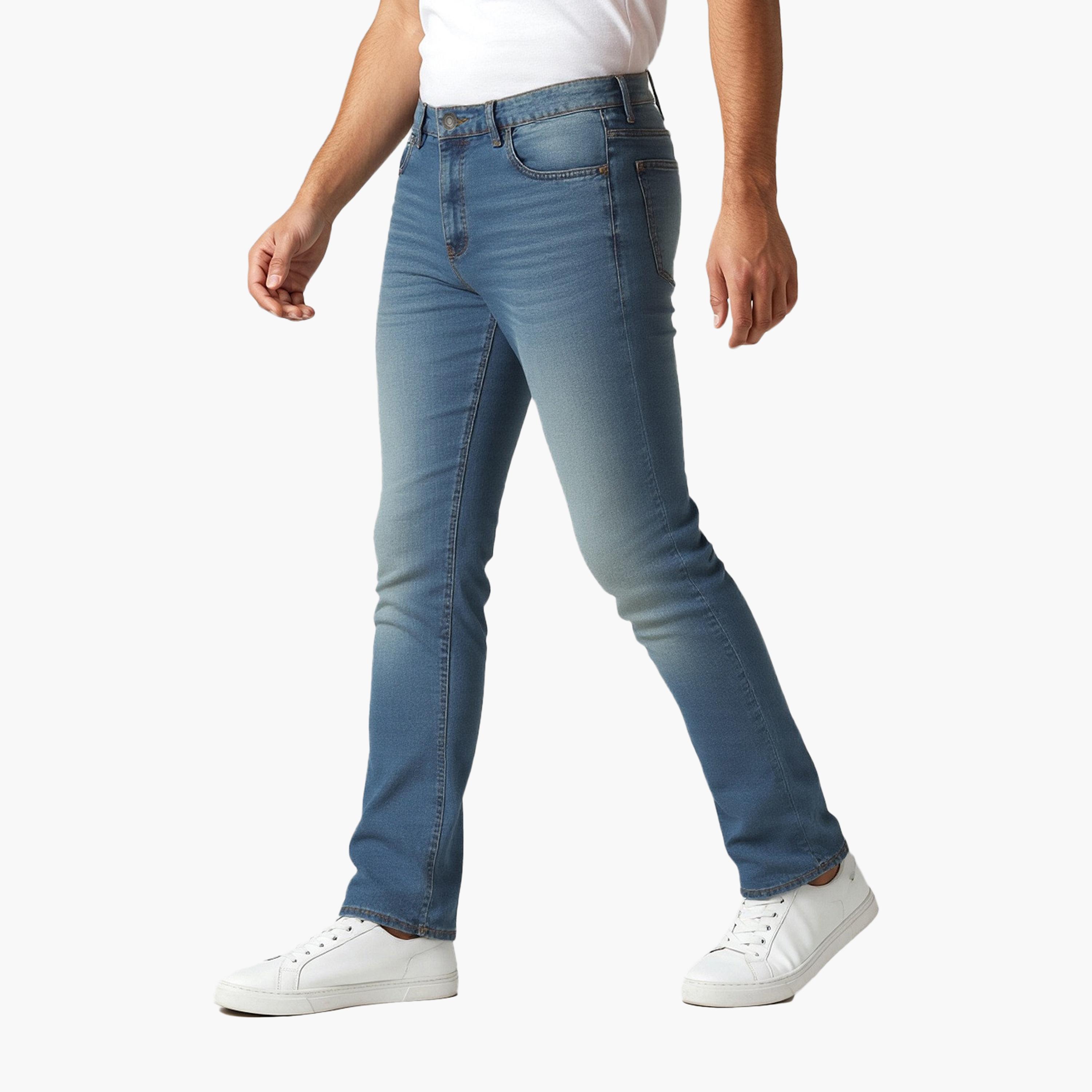 French Connection Regular Fit Washed Mid-Rise Men's Jeans-men-clothing-bottoms-jeans-image-3