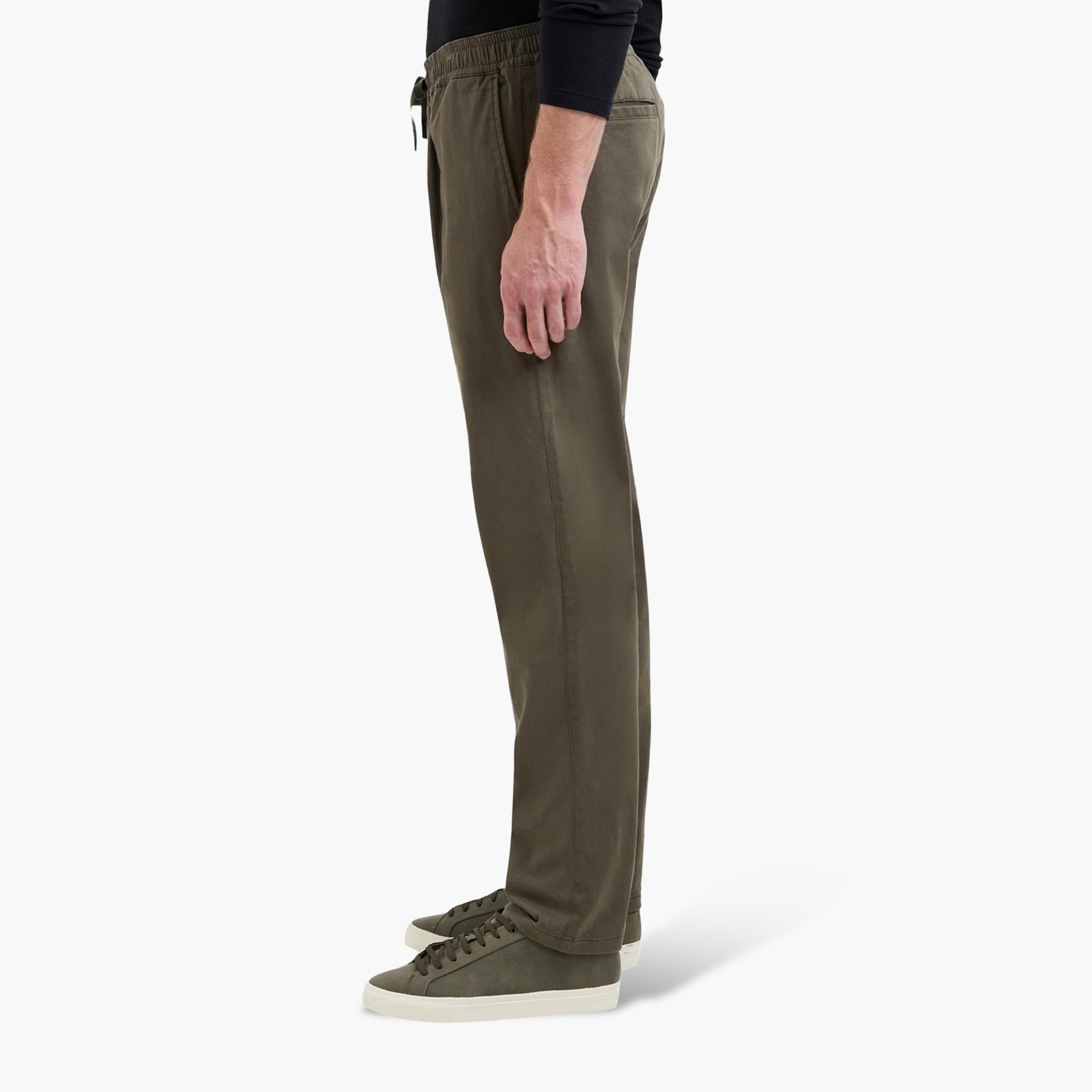 French Connection Straight Fit Mid-Rise Drawstring Waist Men's Trousers-men-clothing-trousersandchinos-trousers-image-4