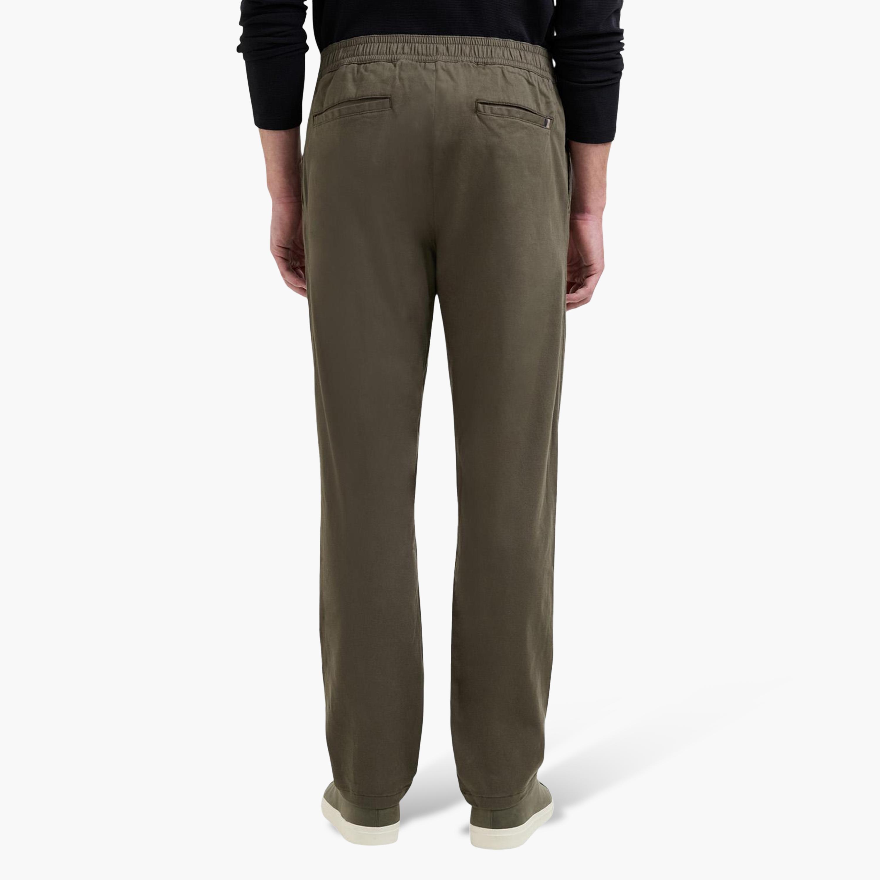French Connection Straight Fit Mid-Rise Drawstring Waist Men's Trousers-men-clothing-trousersandchinos-trousers-image-5