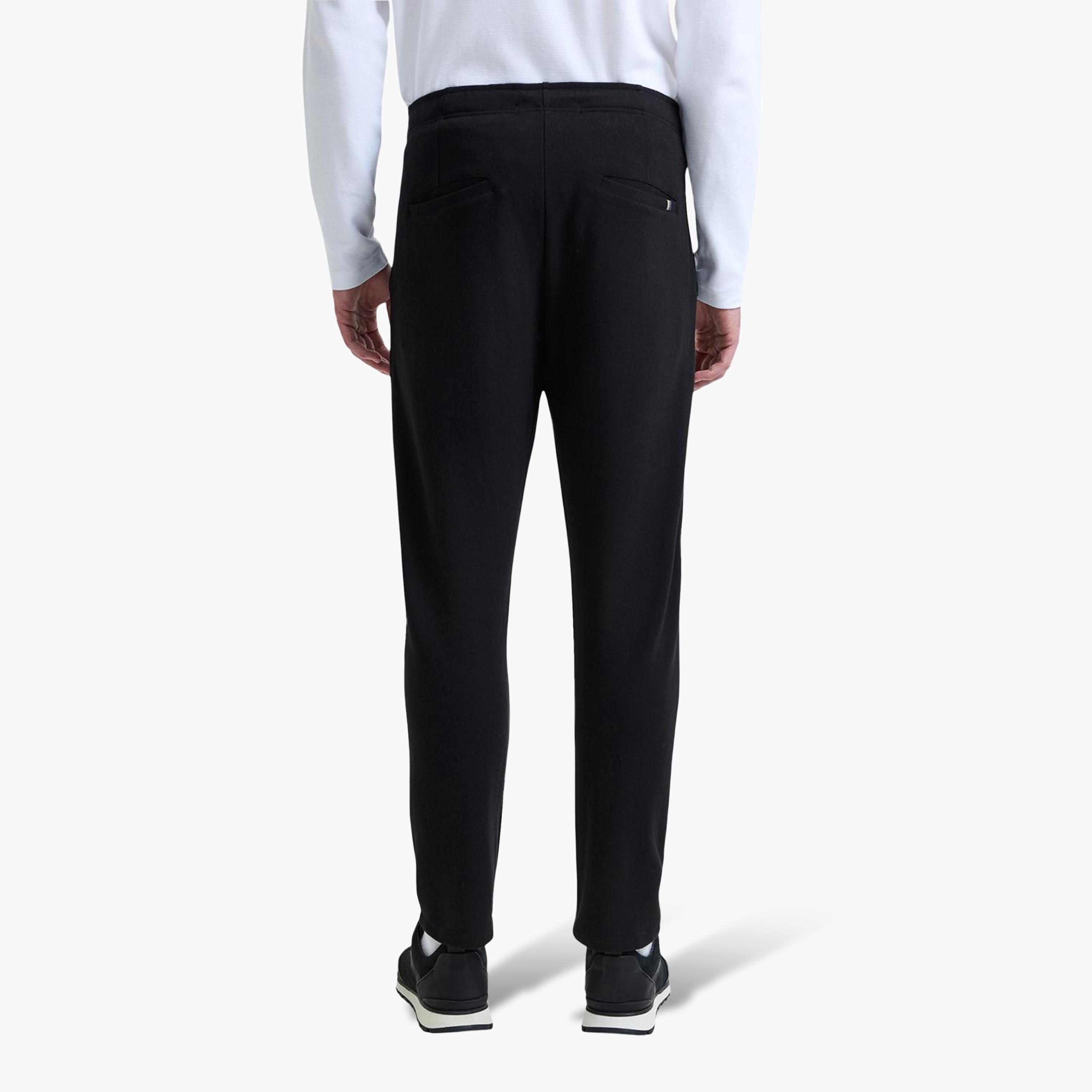 French Connection Regular Fit Mid-Rise Drawstring Waist Men's Trousers-women-clothing-bottoms-trousers-image-5