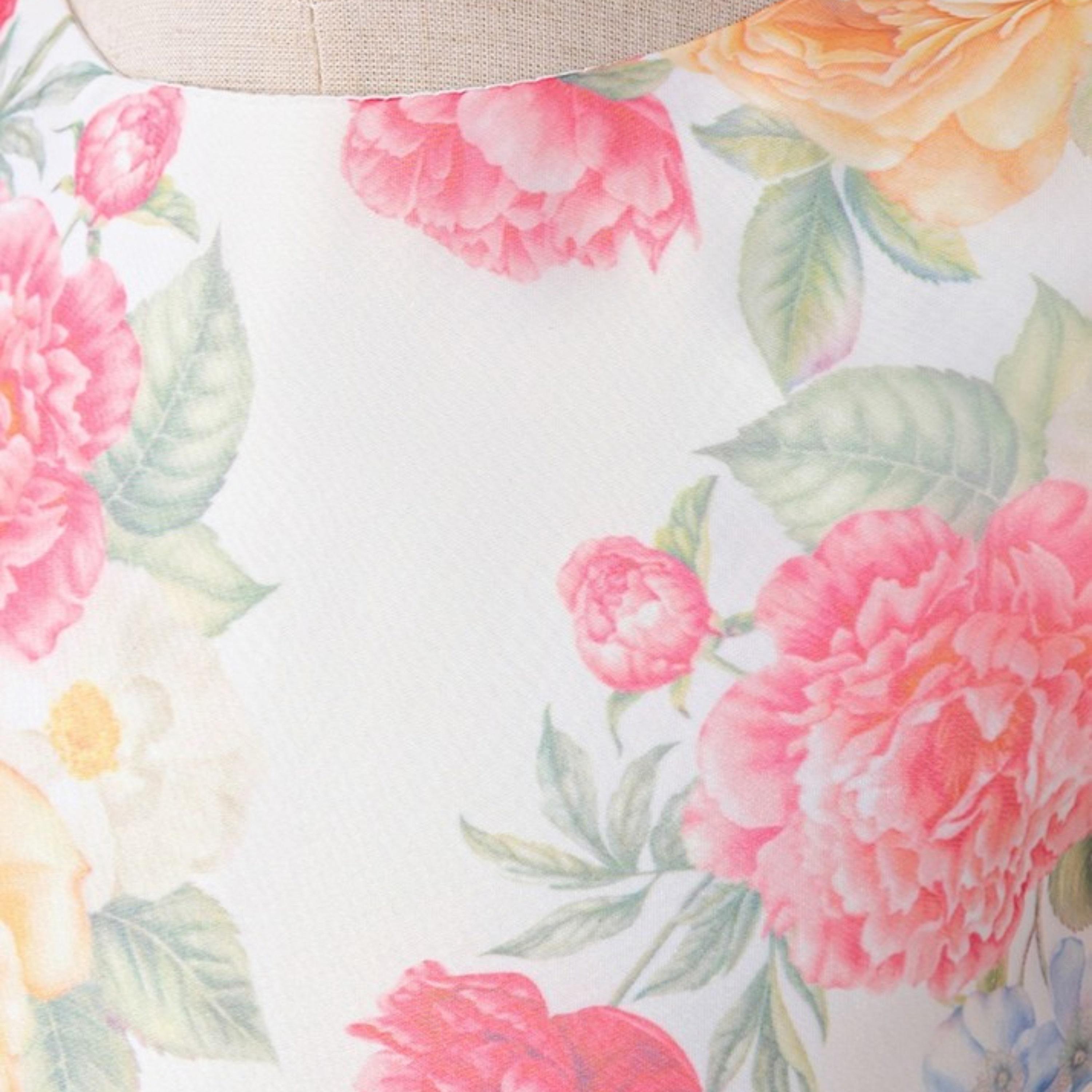 فستان حفلات بناتي من الأورجانزا بنقشة زهور وأكمام منفوخة من بيبي كلو-girls-clothing-dressesandjumpsuits-image-4