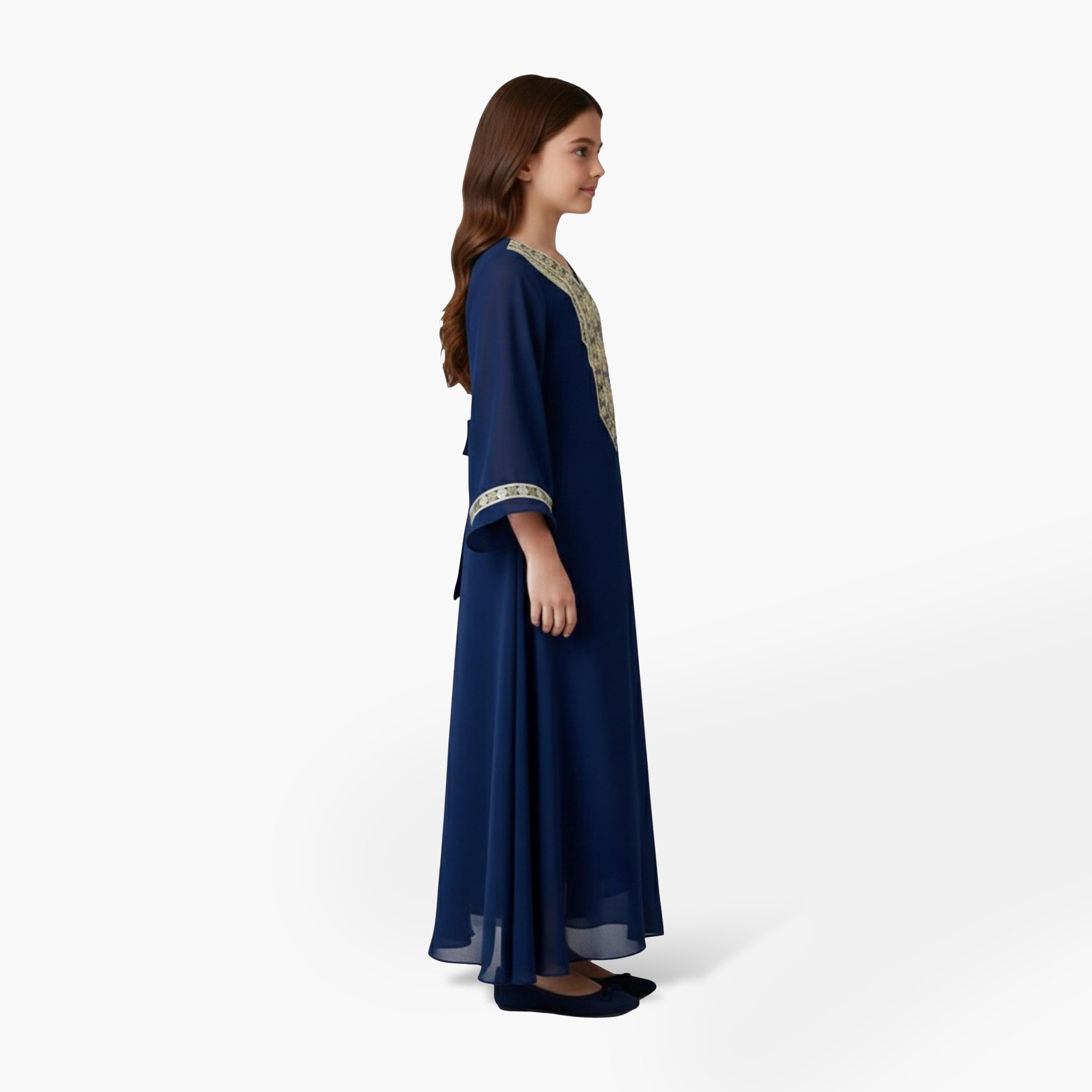 فستان قفطان عربي مطرز للأطفال من بيبي كلو-girls-clothing-dressesandjumpsuits-image-2