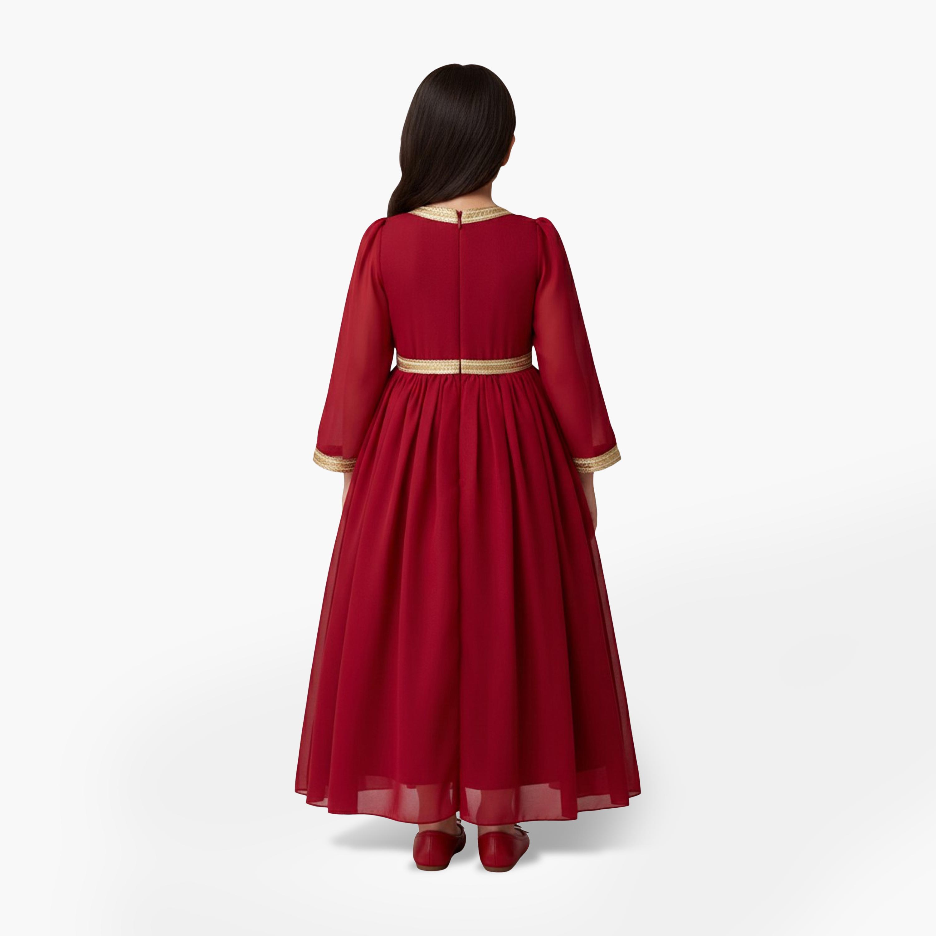 Babyqlo Arabic Embroidered Maxi Dress-girls-clothing-dressesandjumpsuits-image-3