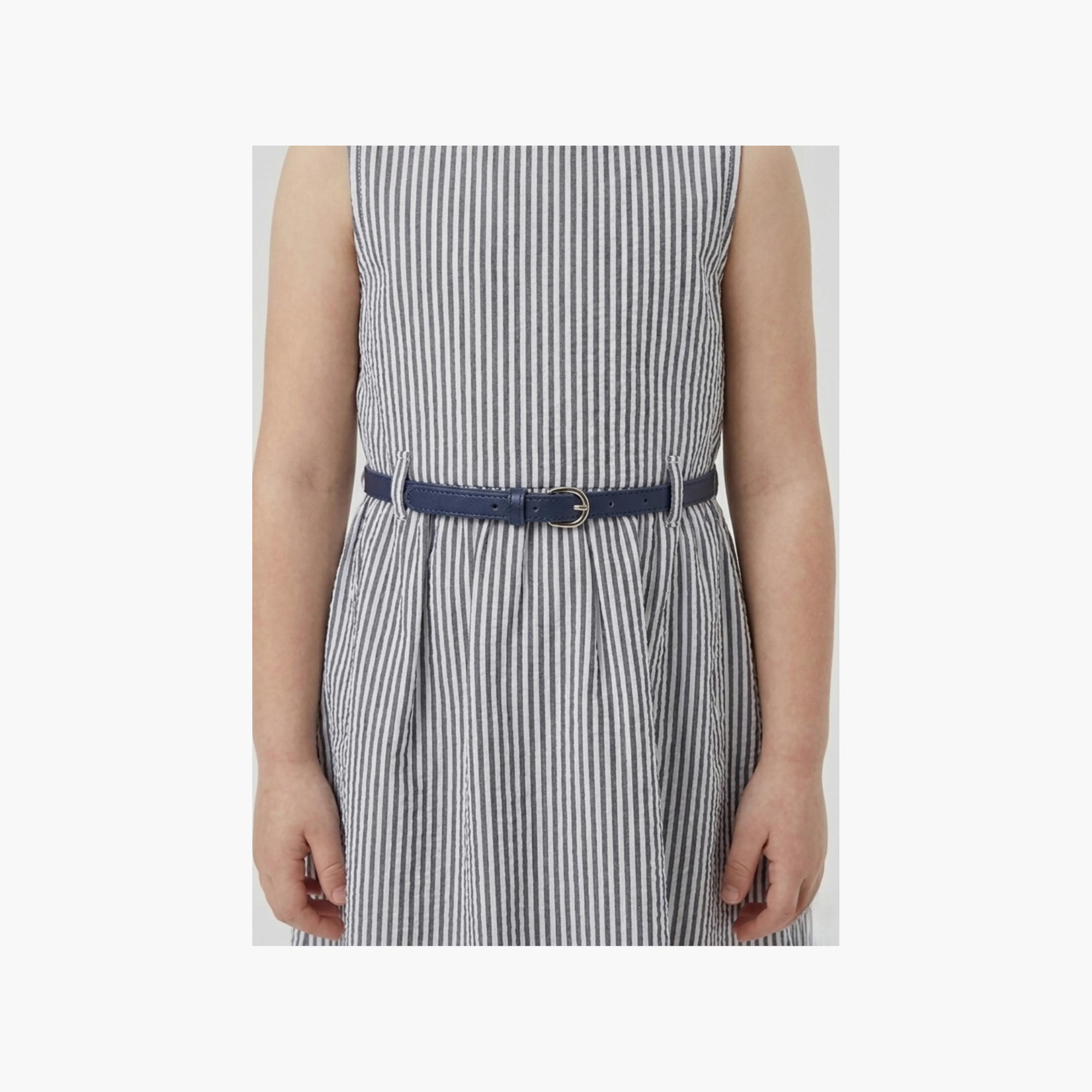 فستان قطني مخطط بدون أكمام مع حزام من بيبيكلو-girls-clothing-dressesandjumpsuits-image-5