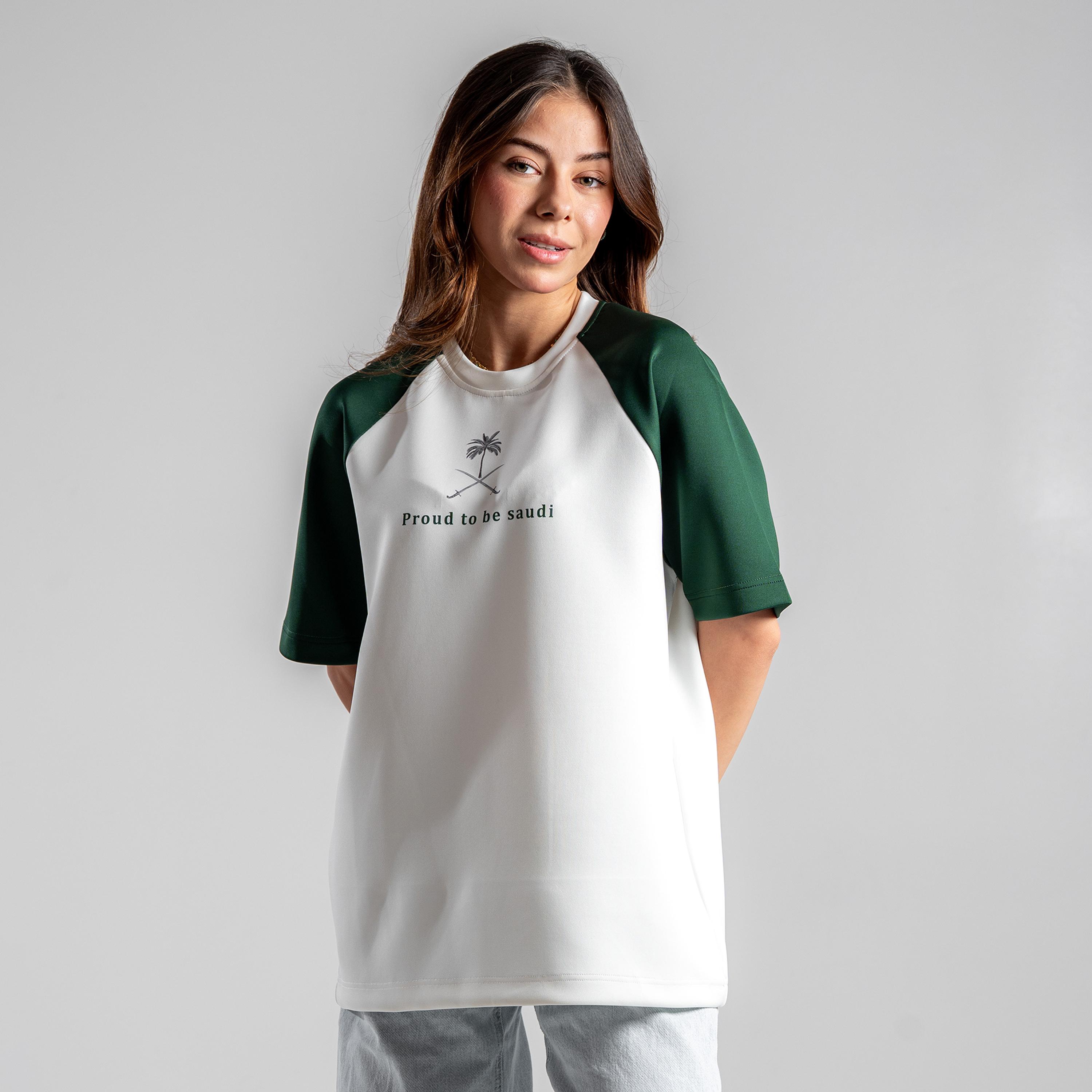 sanefn Colorblock Raglan Crew Neck Short Sleeves Women's National Day T-Shirt-women-clothing-tshirts-image-5