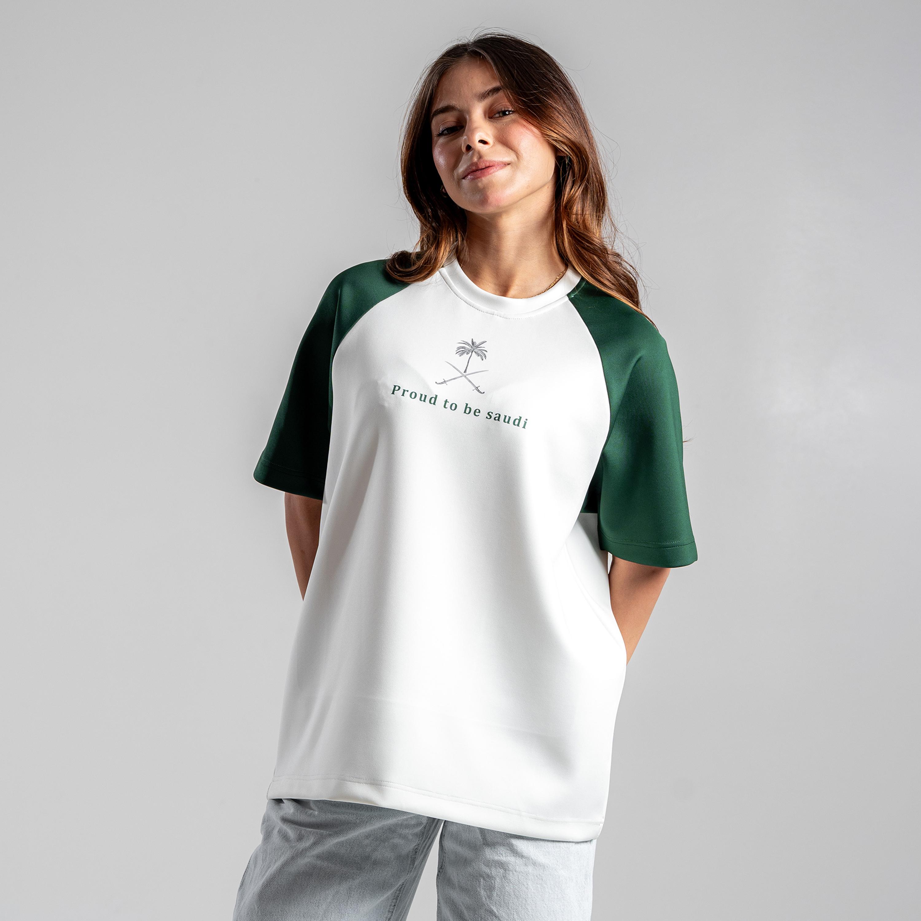 sanefn Colorblock Raglan Crew Neck Short Sleeves Women's National Day T-Shirt-women-clothing-tshirts-image-7