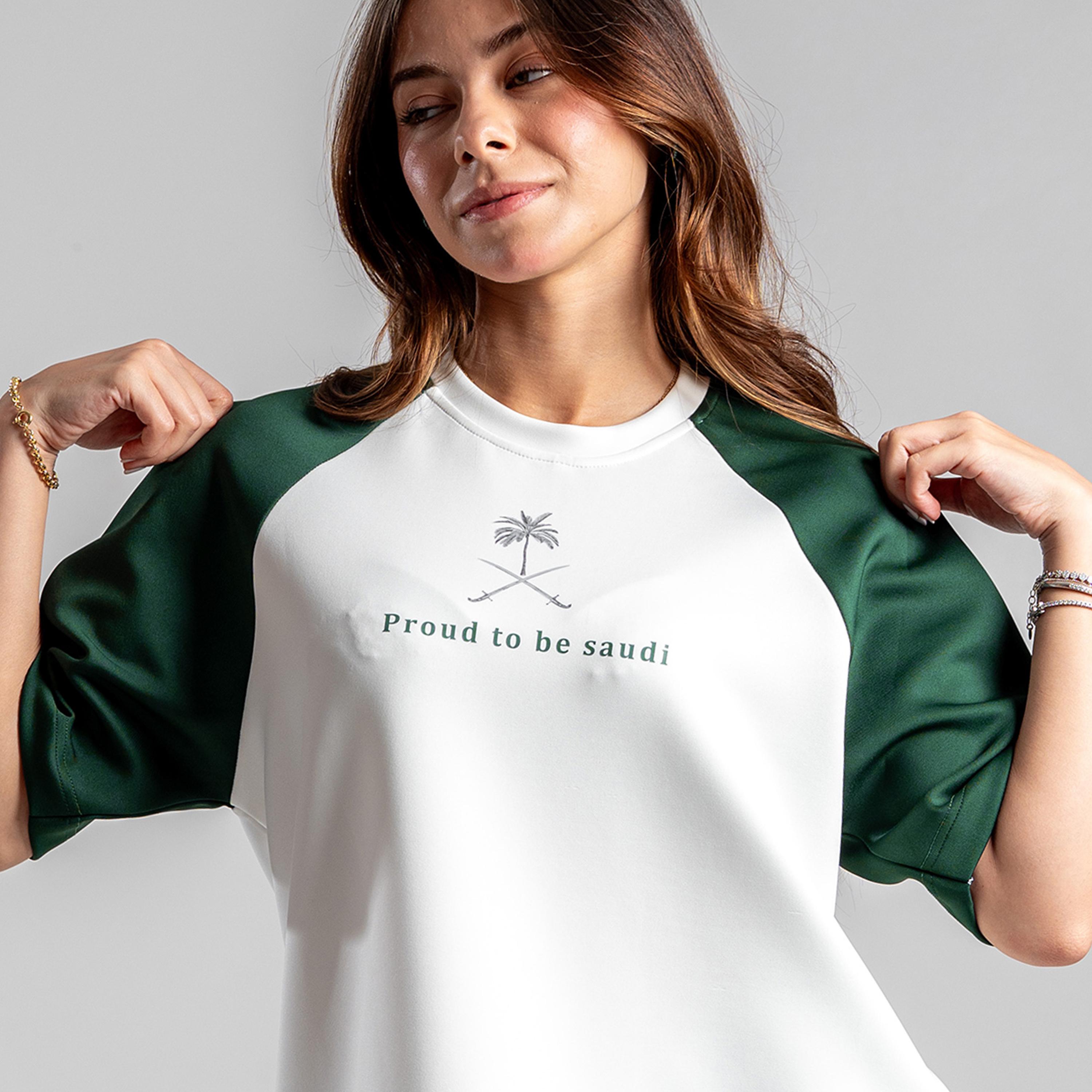 sanefn Colorblock Raglan Crew Neck Short Sleeves Women's National Day T-Shirt-women-clothing-tshirts-image-8
