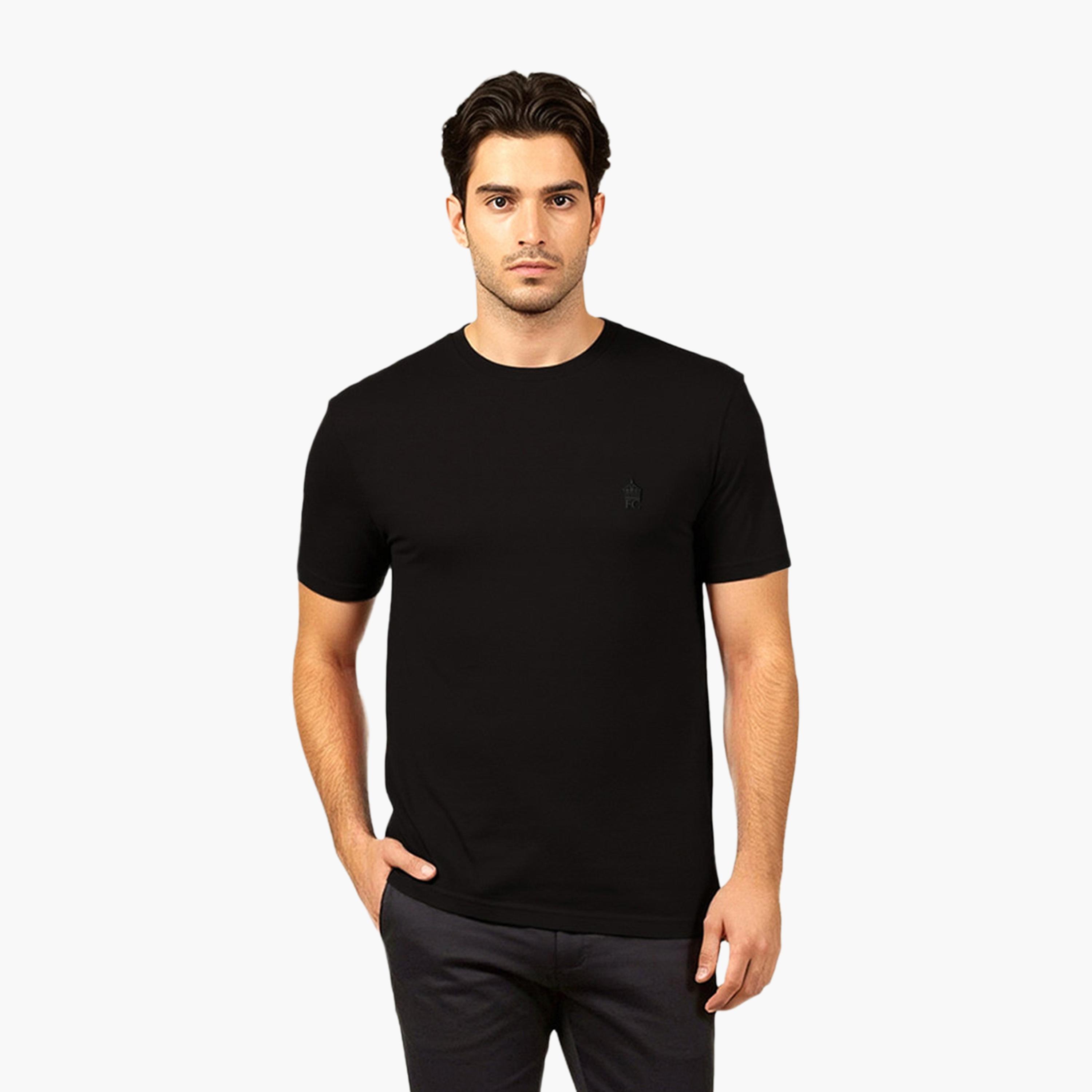 عبوة من 3 تيشيرتات رجالية سادة بأكمام قصيرة ورقبة دائرية من فرينش كونيكشن-men-clothing-tshirtsandpolos-tshirts-image-1