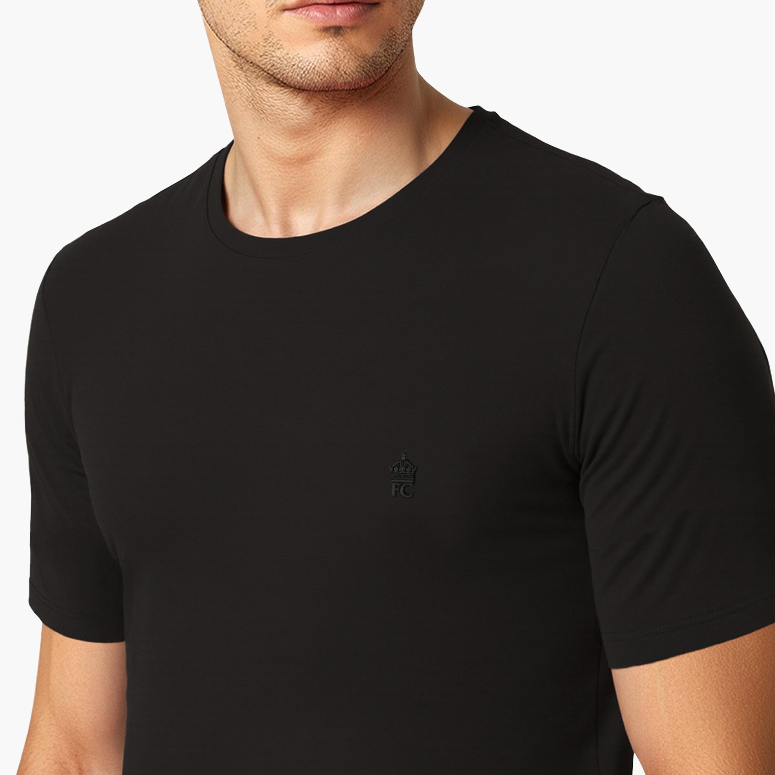 عبوة من 3 تيشيرتات رجالية سادة بأكمام قصيرة ورقبة دائرية من فرينش كونيكشن-men-clothing-tshirtsandpolos-tshirts-image-3