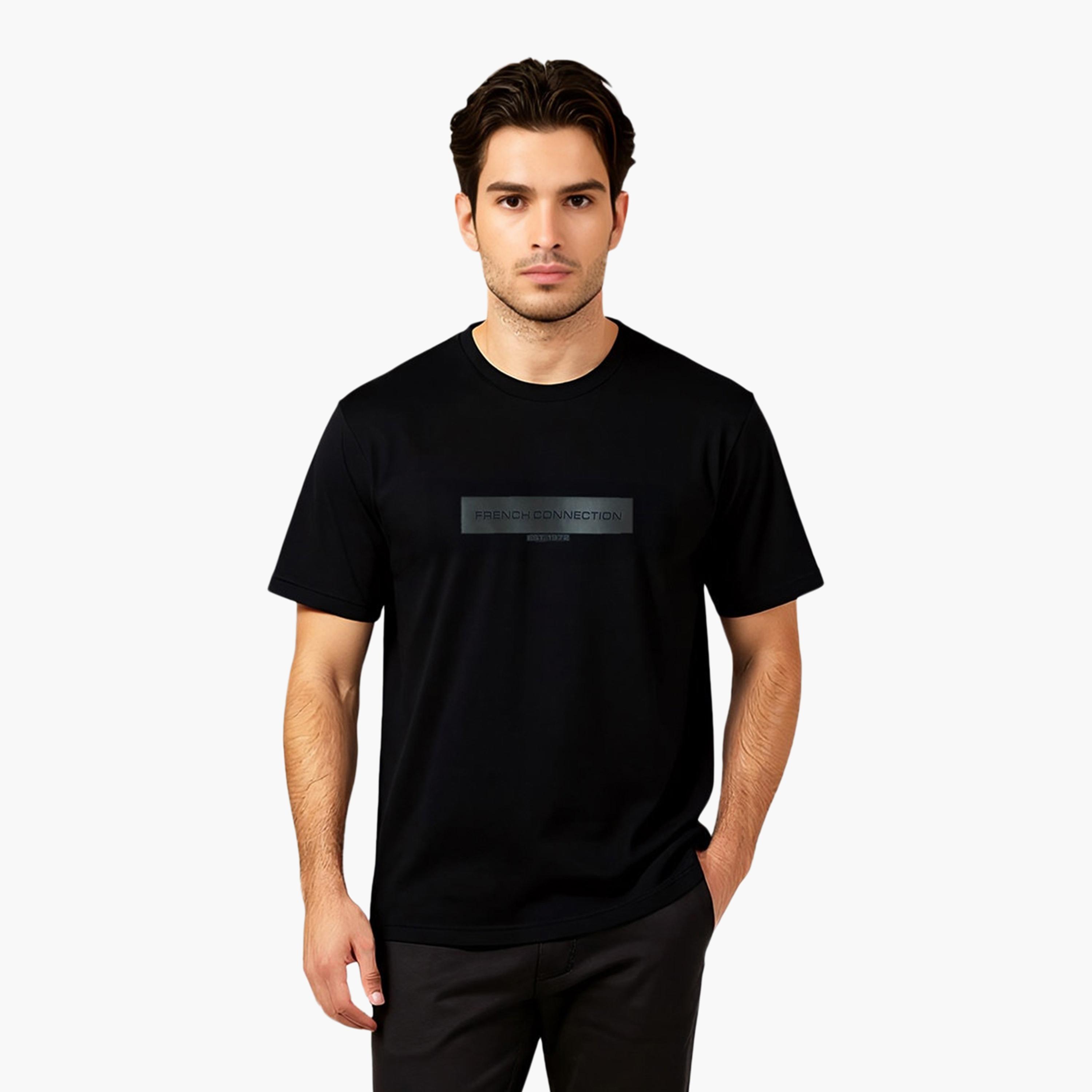 French Connection Graphic Print Crew Neck Short Sleeves Men's T-Shirt-men-clothing-tshirtsandpolos-tshirts-image-1