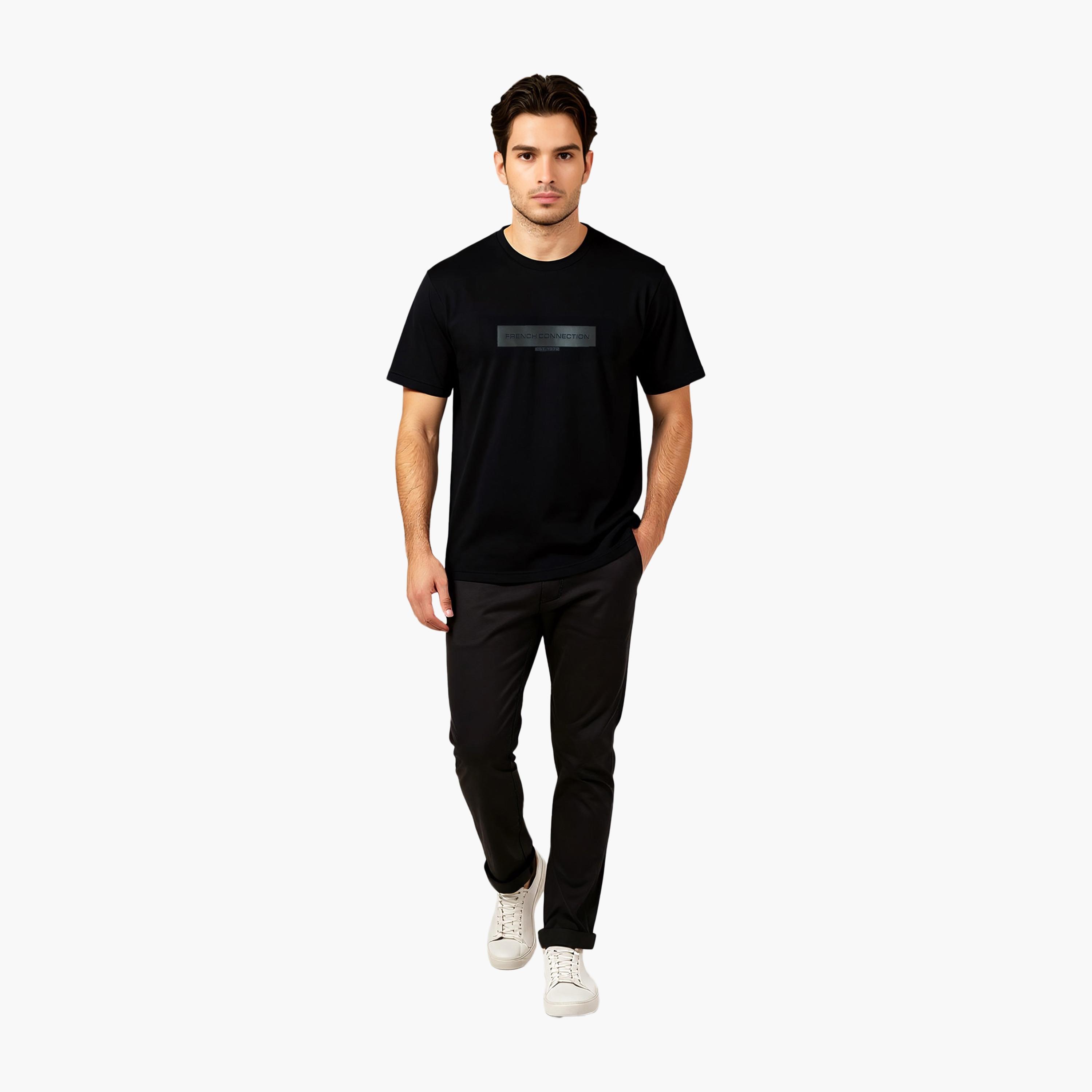 French Connection Graphic Print Crew Neck Short Sleeves Men's T-Shirt-men-clothing-tshirtsandpolos-tshirts-image-2
