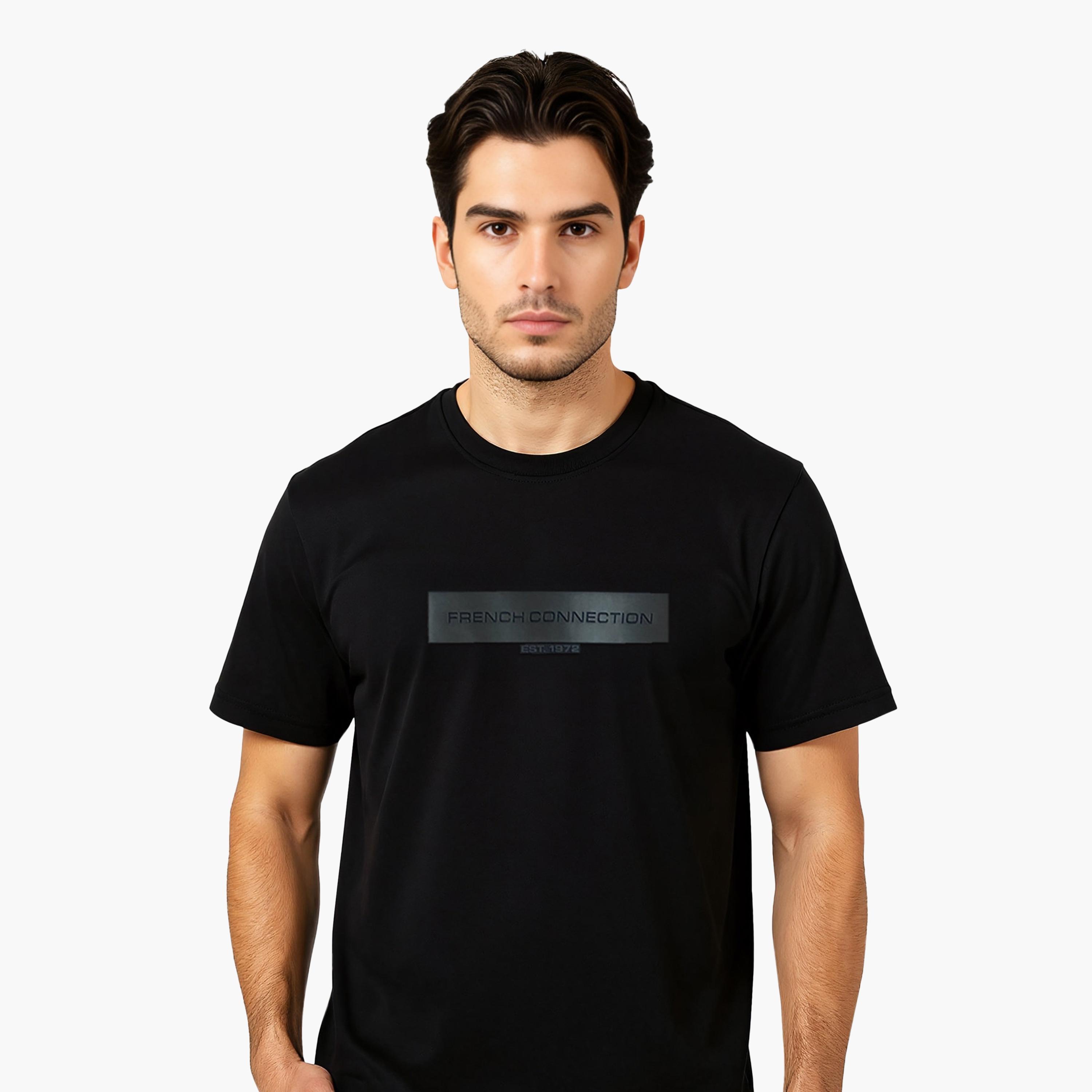 French Connection Graphic Print Crew Neck Short Sleeves Men's T-Shirt-men-clothing-tshirtsandpolos-tshirts-image-3
