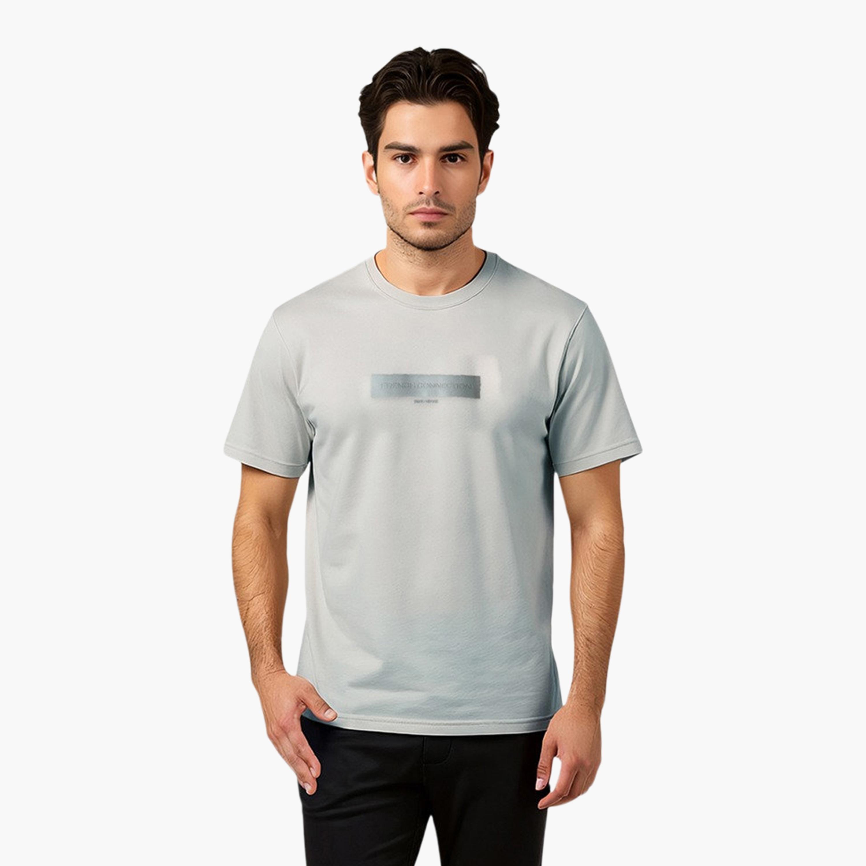 French Connection Graphic Print Crew Neck Short Sleeves Men's T-Shirt-men-clothing-tshirtsandpolos-tshirts-image-1