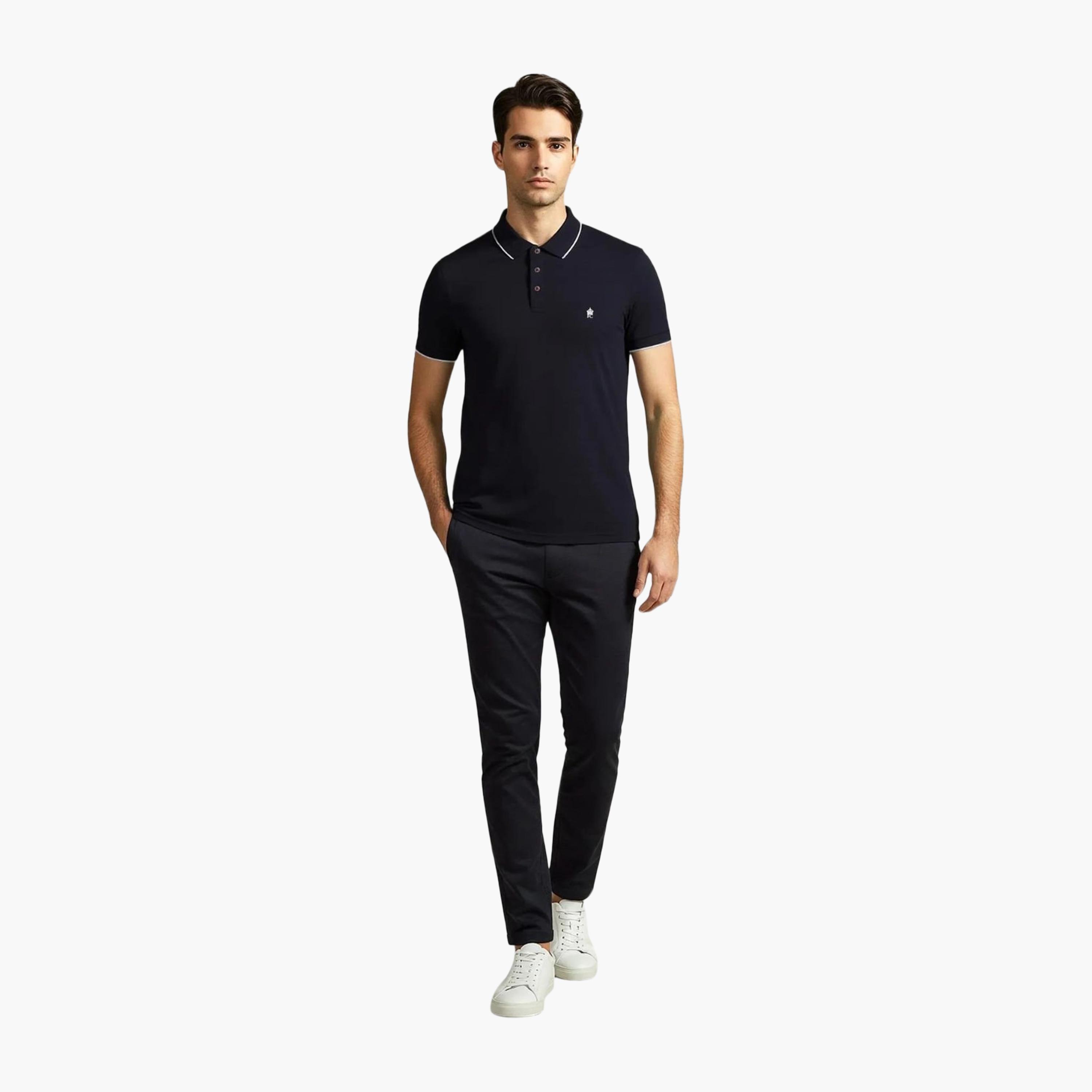 French Connection Plain Collared Short Sleeves Men's T-Shirt-men-clothing-tshirtsandpolos-tshirts-image-2