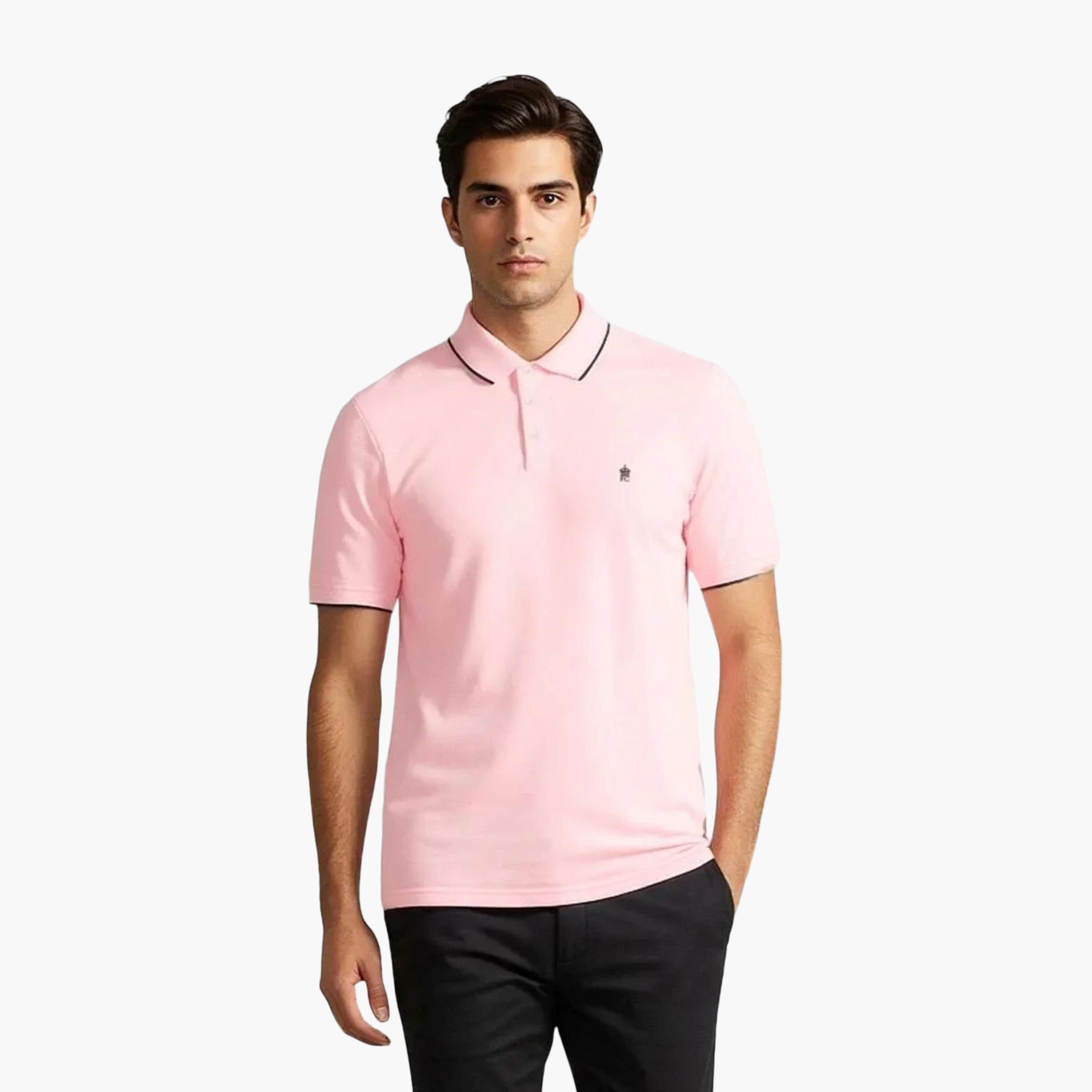 French Connection Plain Collared Short Sleeves Men's T-Shirt-men-clothing-tshirtsandpolos-tshirts-image-1