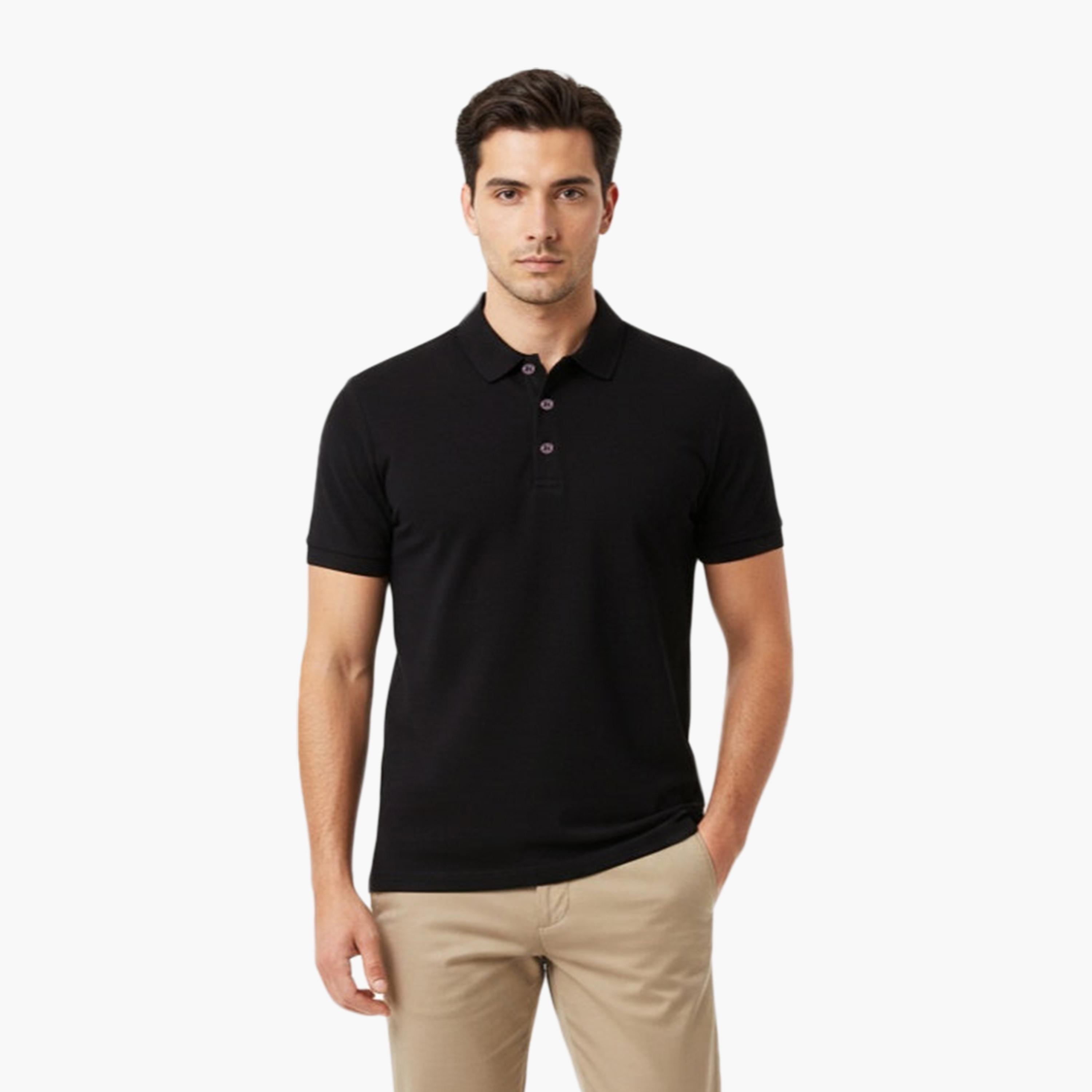 French Connection Plain Collared Short Sleeves Men's T-Shirt-men-clothing-tshirtsandpolos-tshirts-image-1