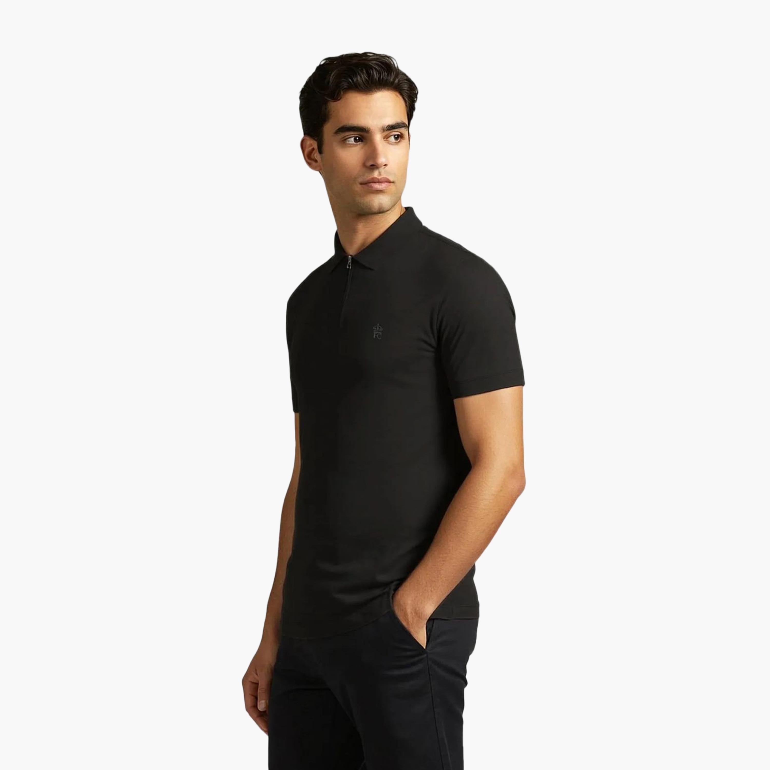 French Connection Plain Collared Short Sleeves Men's T-Shirt-men-clothing-tshirtsandpolos-tshirts-image-3