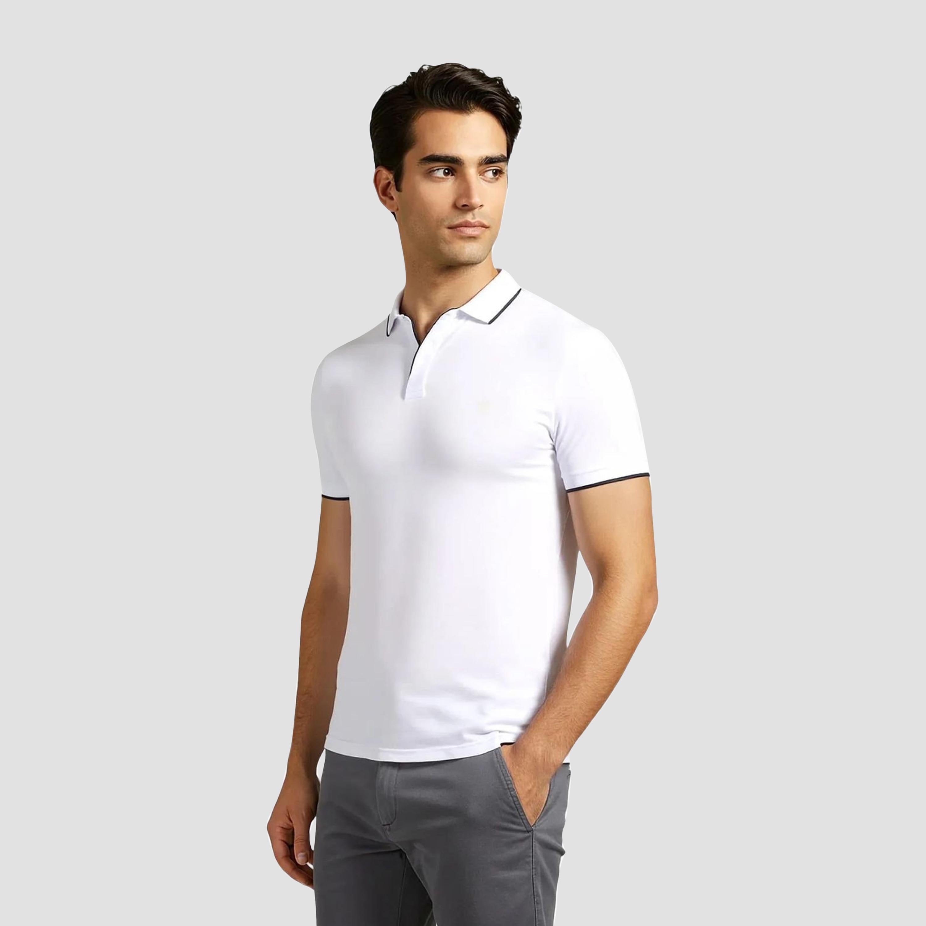 French Connection Plain Collared Short Sleeves Men's T-Shirt-men-clothing-tshirtsandpolos-tshirts-image-3