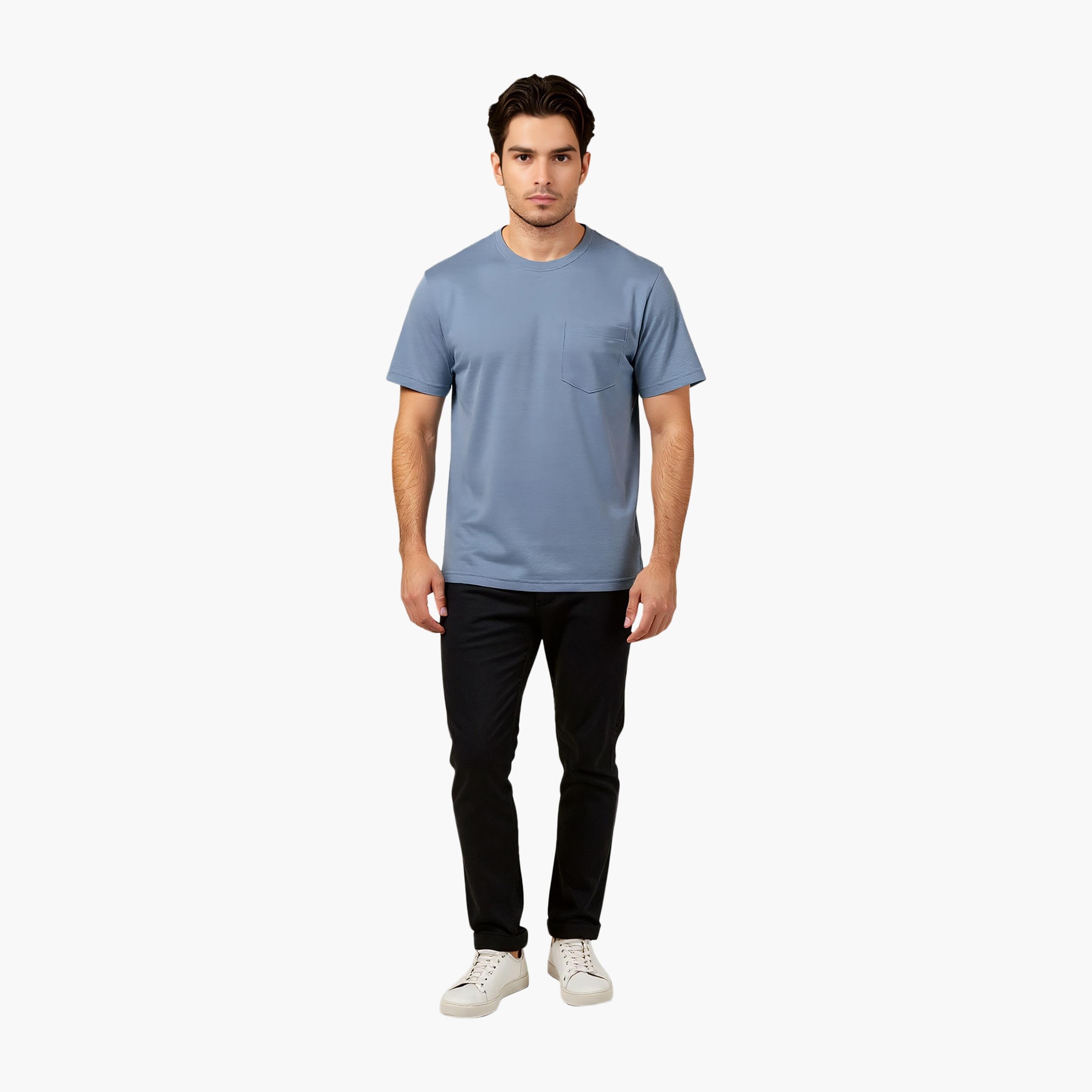 French Connection Heather Crew Neck Short Sleeves Men's T-Shirt-men-clothing-tshirtsandpolos-tshirts-image-2