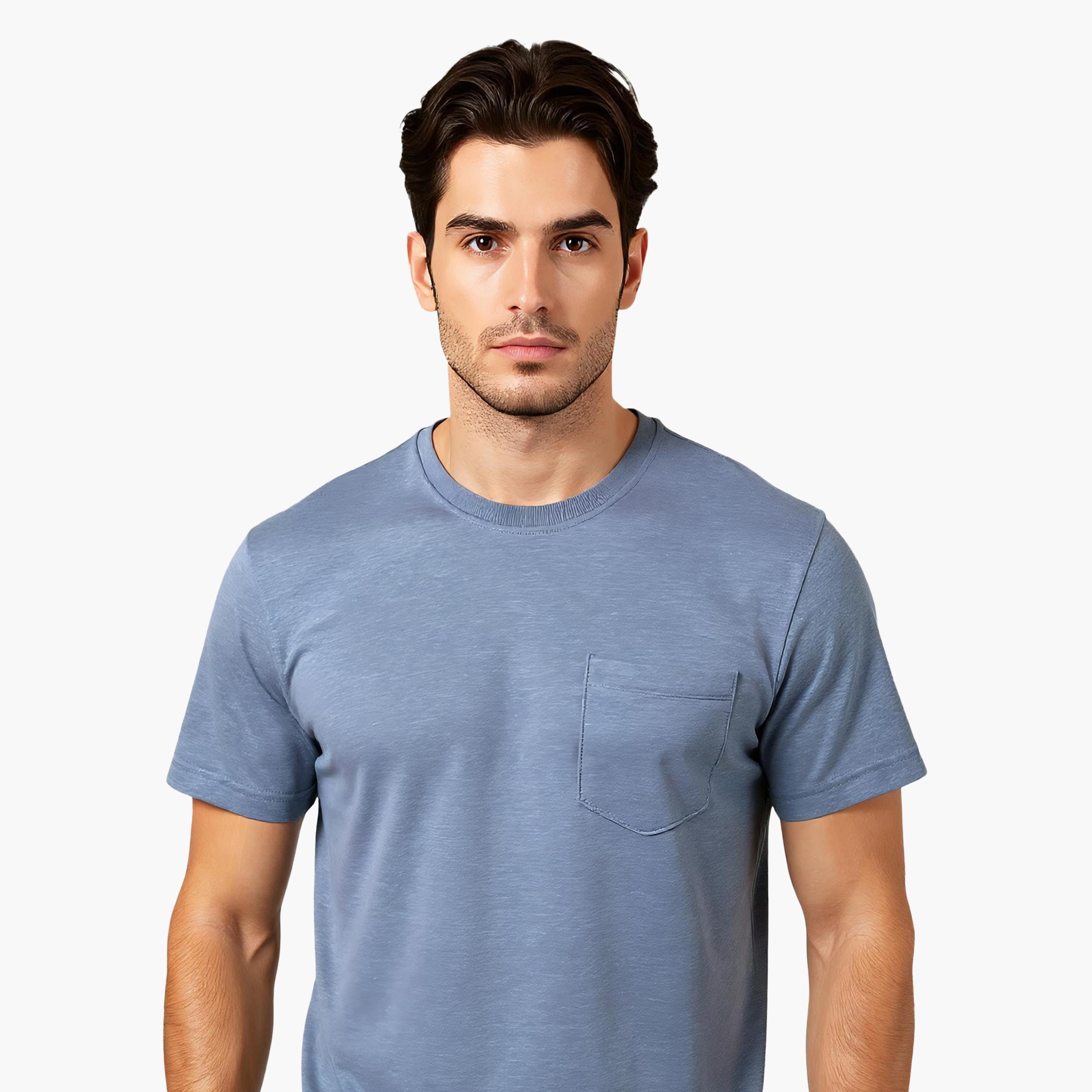 French Connection Heather Crew Neck Short Sleeves Men's T-Shirt-men-clothing-tshirtsandpolos-tshirts-image-3