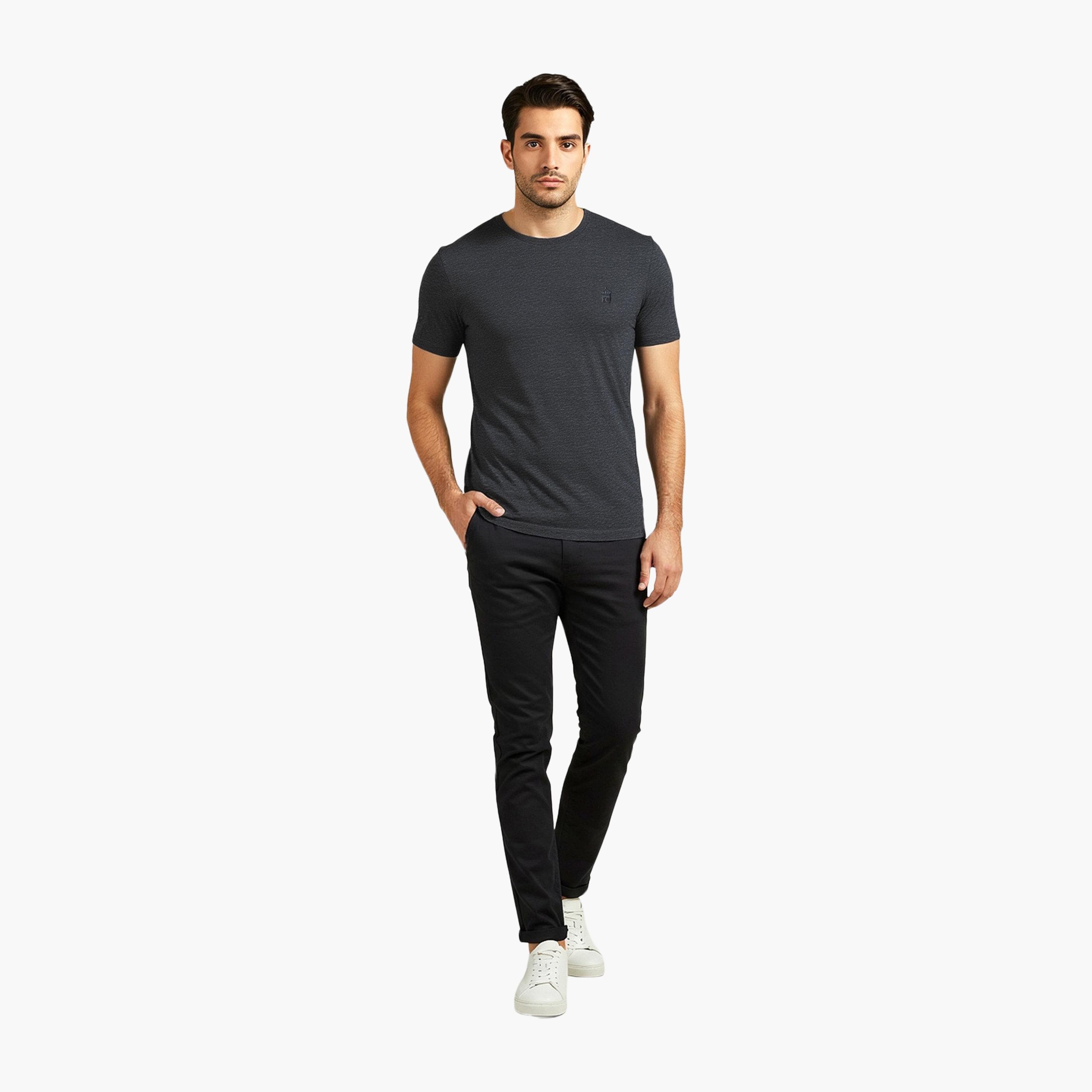 French Connection Heather Crew Neck Short Sleeves Men's T-Shirt-men-clothing-tshirtsandpolos-tshirts-image-2