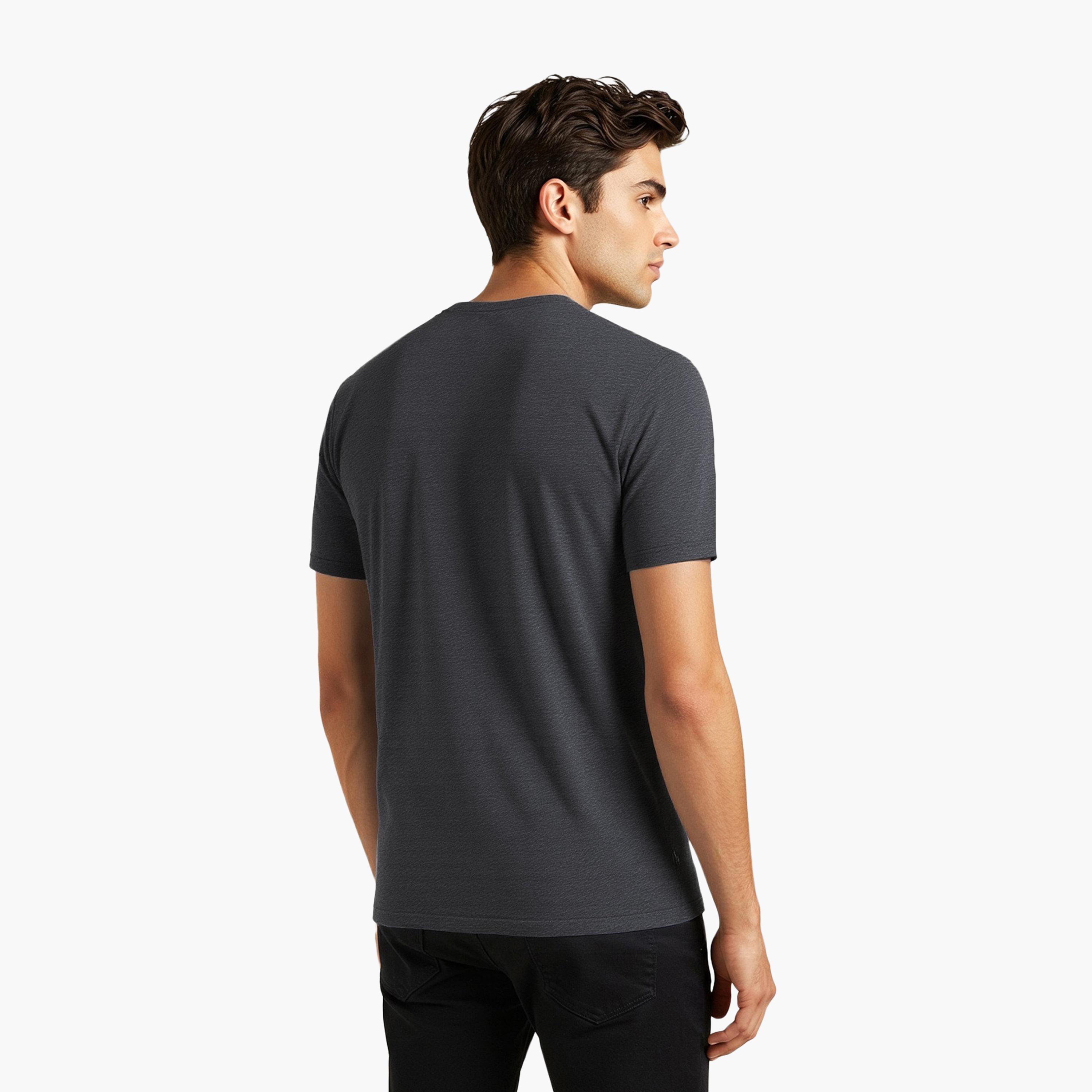 French Connection Heather Crew Neck Short Sleeves Men's T-Shirt-men-clothing-tshirtsandpolos-tshirts-image-4