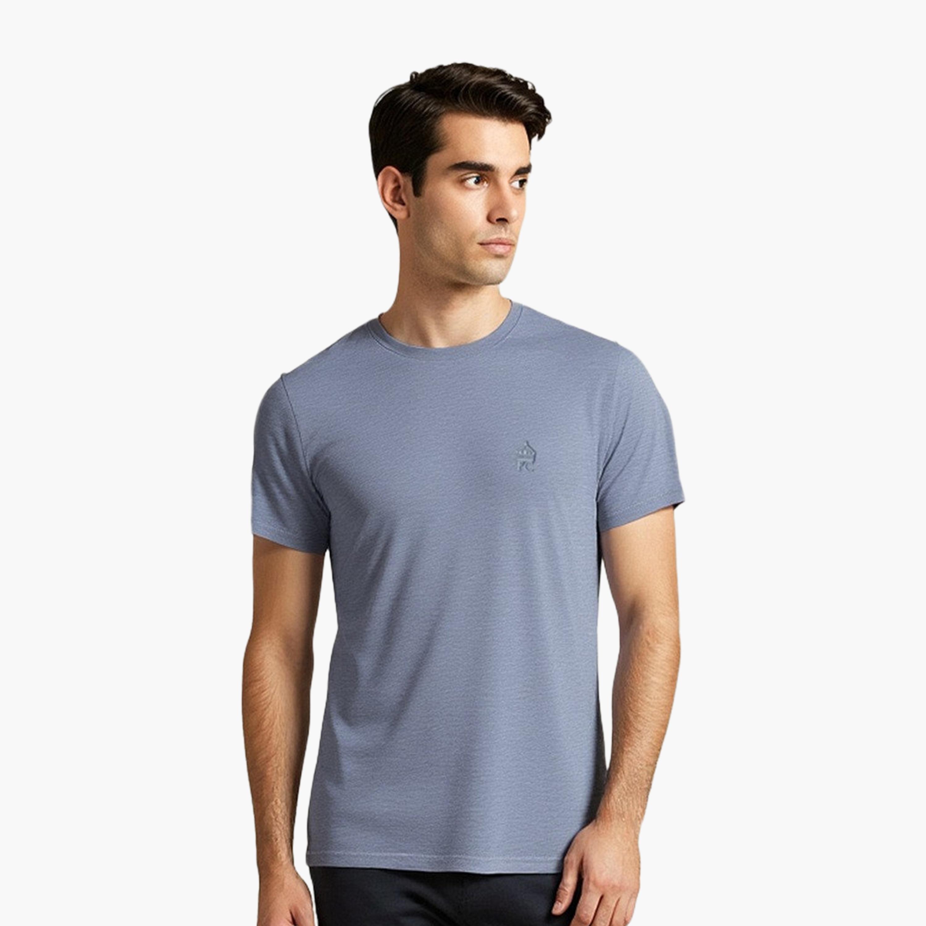 French Connection Heather Crew Neck Short Sleeves Men's T-Shirt-men-clothing-tshirtsandpolos-tshirts-image-1