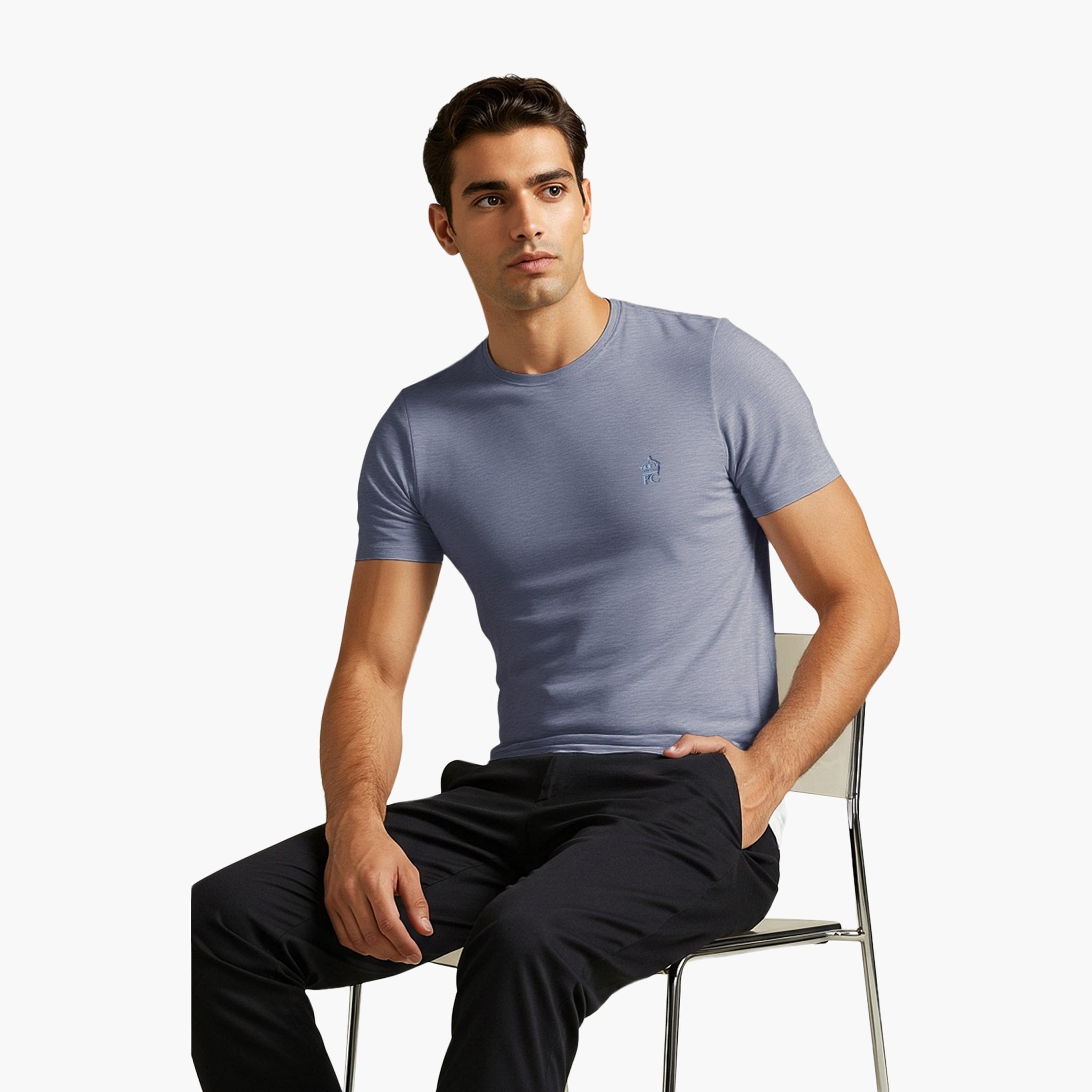 French Connection Heather Crew Neck Short Sleeves Men's T-Shirt-men-clothing-tshirtsandpolos-tshirts-image-2